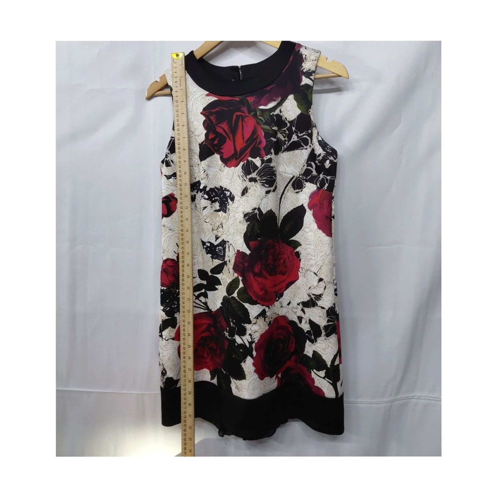 Vintage RINASCIMENTO Red Floral Sleeveless Dress - Italy Lightweight Size S Size S / US 4 / IT 40 - 8 Thumbnail