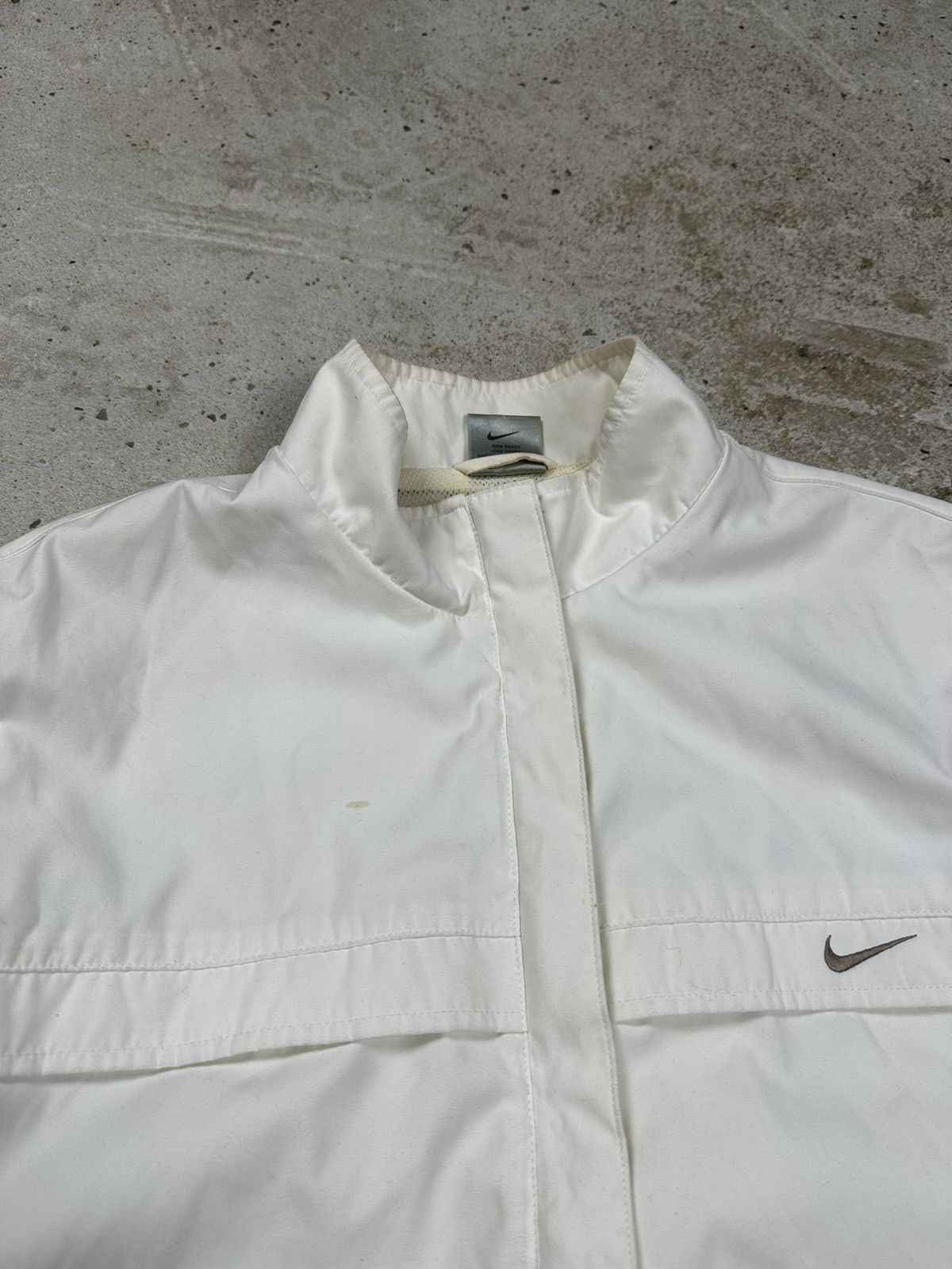 Nike × Vintage Vintage y2k Nike White Track Jacket Swoosh Size US S / EU 44-46 / 1 - 6 Thumbnail