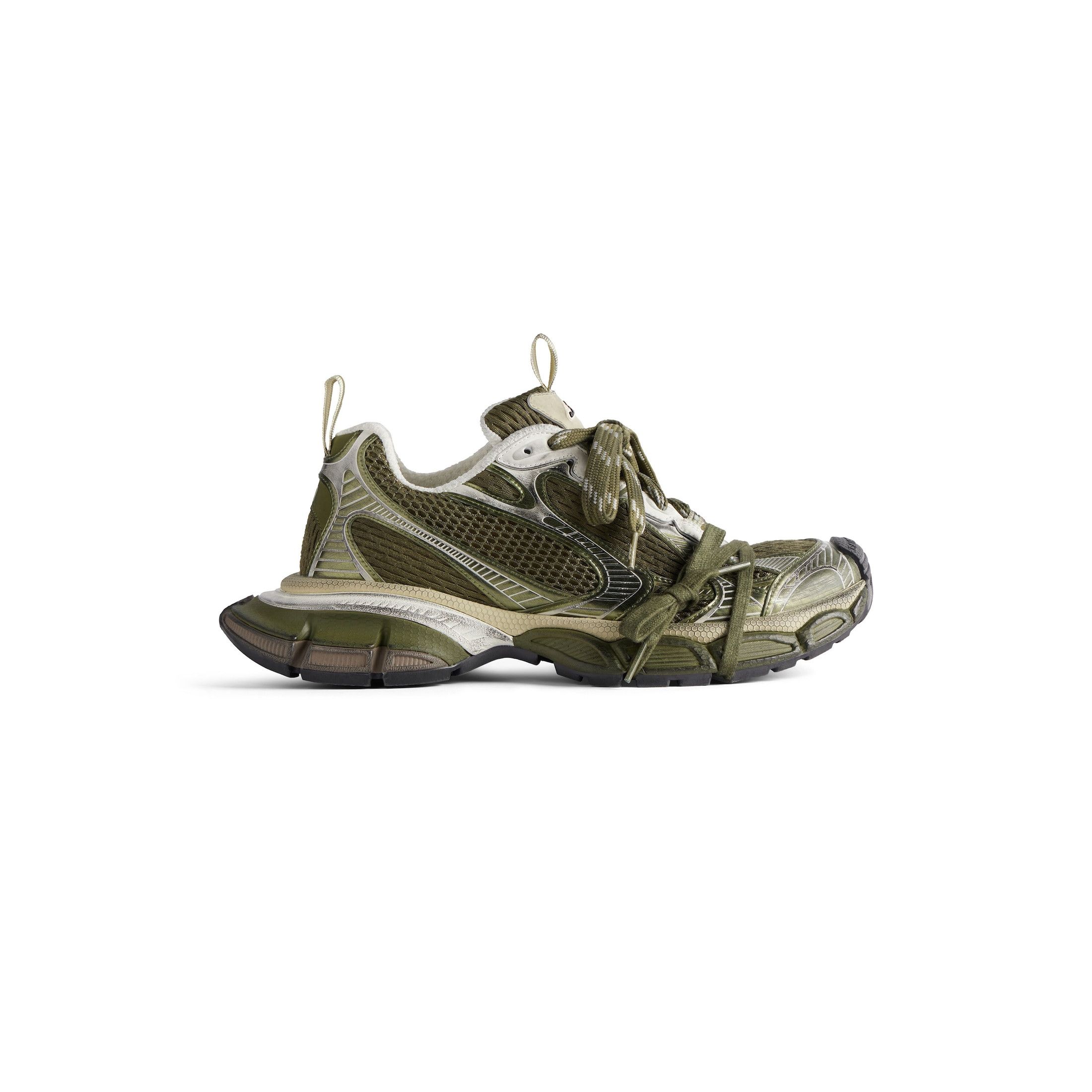 Balenciaga Balenciaga 3XL Chunky Sneaker in Dark Green/Light Beige Mesh Size US 10 / EU 43 - 3 Thumbnail