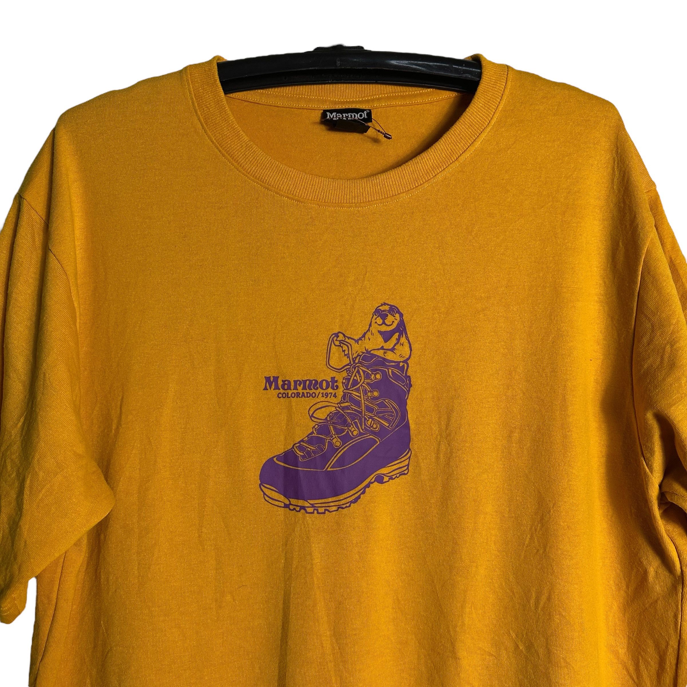 Marmot 🔥RARE🔥Vintage Marmot in Boot Outdoor Style T-shirt Size US XL / EU 56 / 4 - 2 Thumbnail