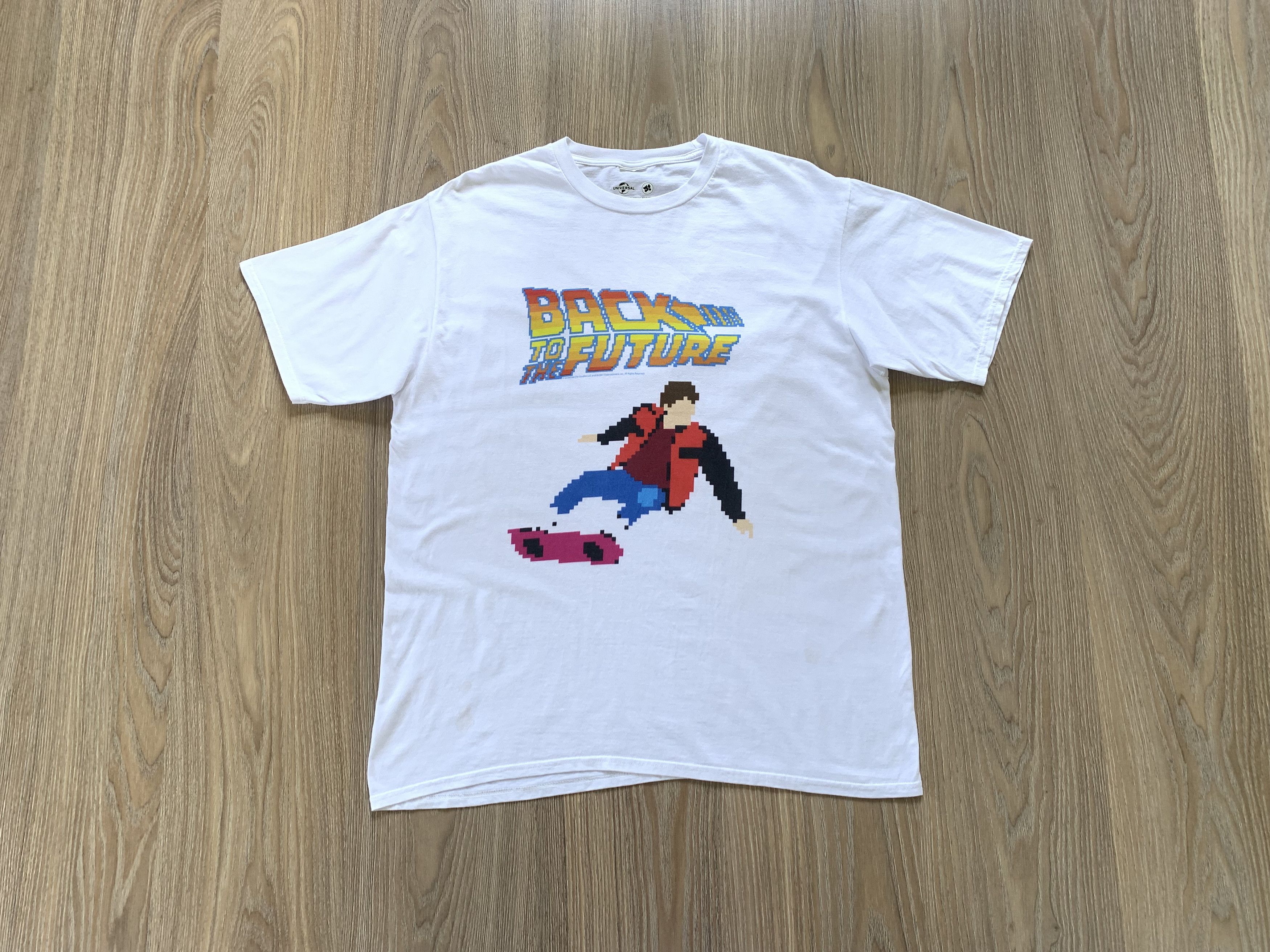 Universal Studios Back To The Future White Printed T Shirt Size US M / EU 48-50 / 2 - 9 Thumbnail