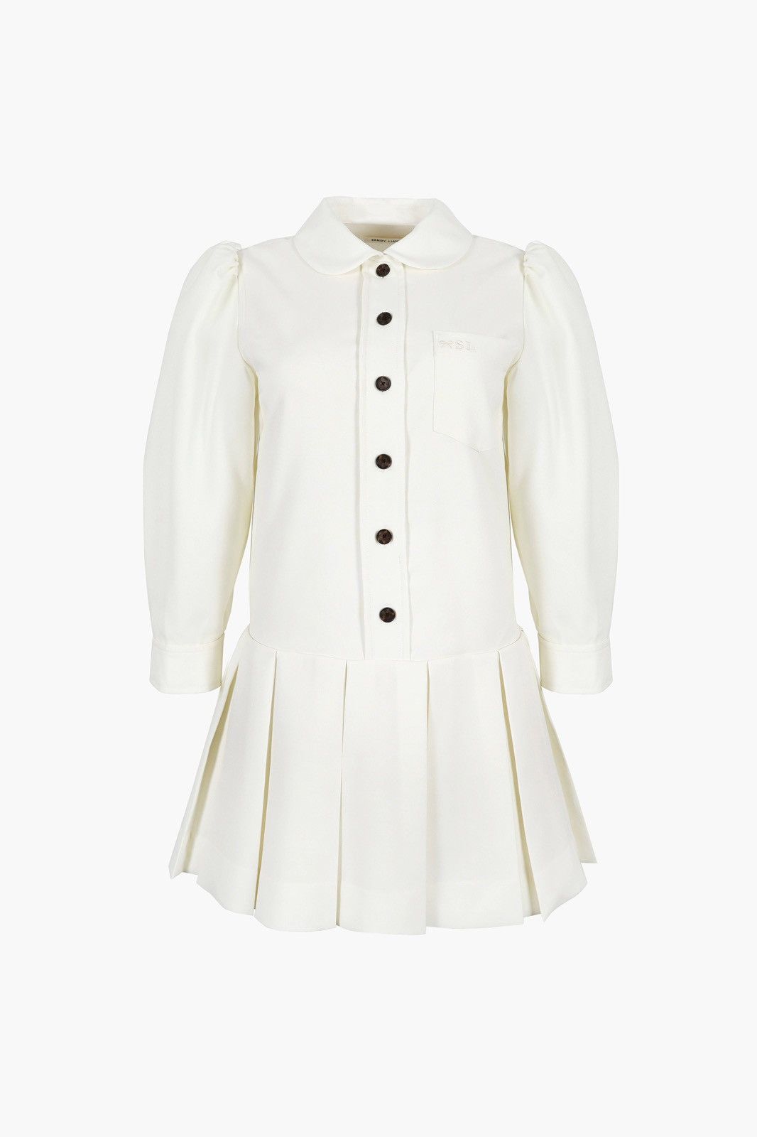 Sandy Liang Sandy Liang Off-White Somm Minidress NWT Size XS / US 0-2 / IT 36-38 - 4 Thumbnail