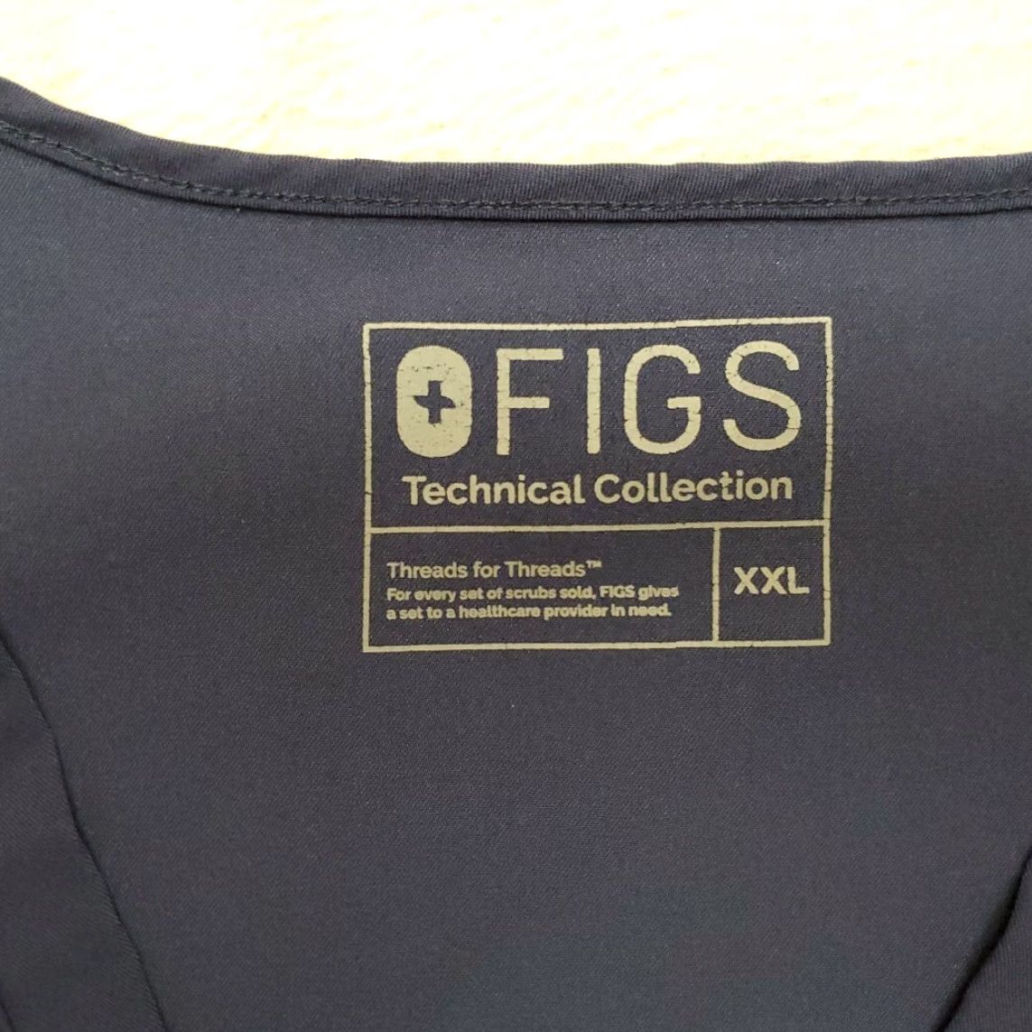 Vintage Figs Scrub Top Womens 2XL Blue Technical Pocket 4 Way Stretch Montana University Medical Shirts Womens blue 2XL Montana University -N/A Size XXL / US 16-18 / IT 52-54 - 4 Thumbnail