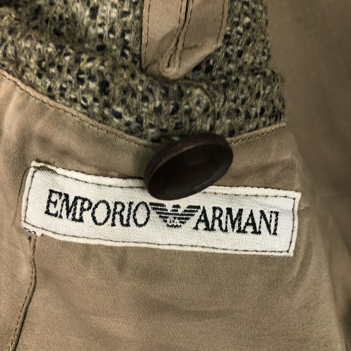 Emporio Armani 🔥VINTAGE WOOL HERRINGBONE JACKET EMPORIA ARMANI MADE ITALY Size US M / EU 48-50 / 2 - 19 Thumbnail