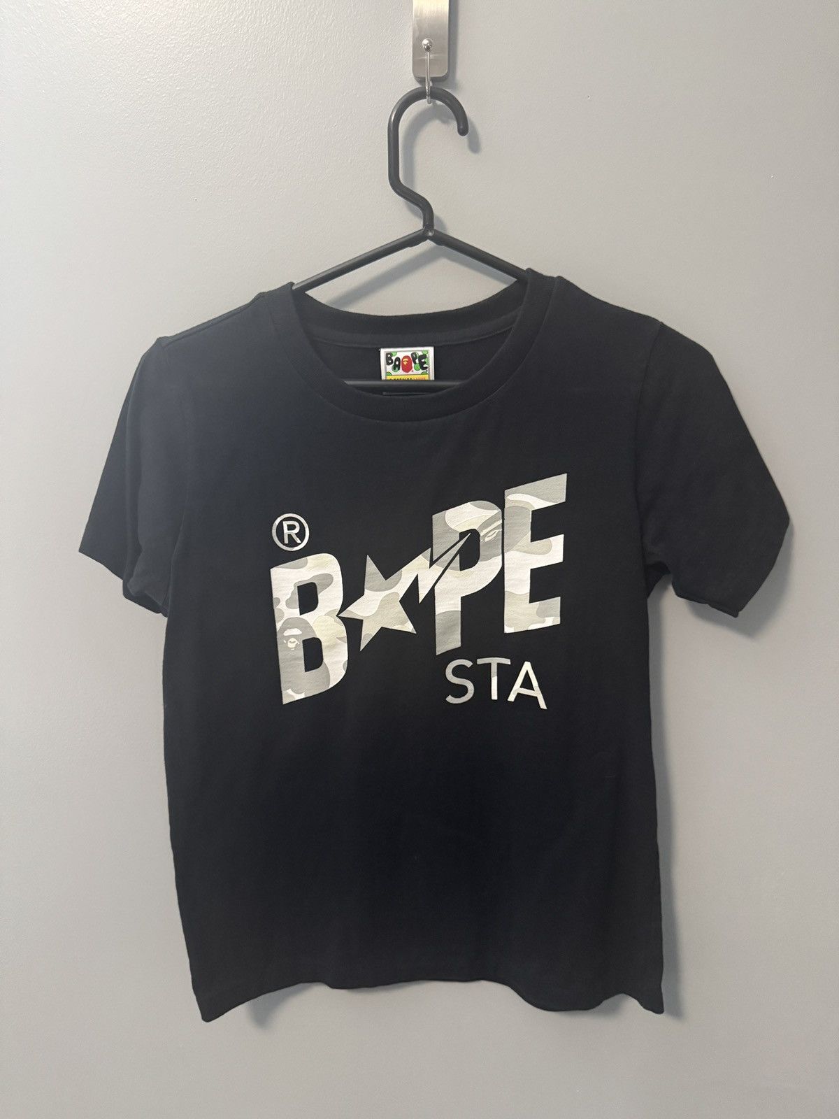 Bape Bape bapesta star white grey camo black short sleeve tee Size XS / US 0-2 / IT 36-38 - 1 Thumbnail