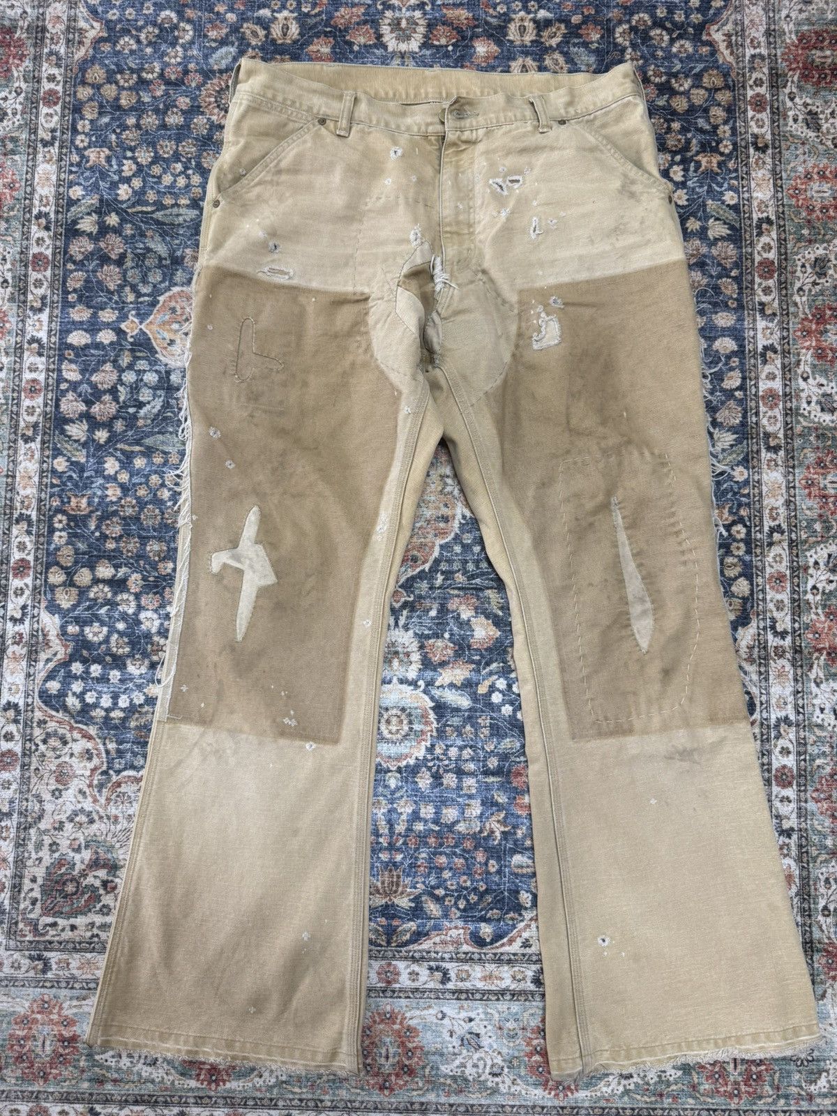 Saint Michael Saint Mxxxxxx double knee flare pants Size US 36 / EU 52 - 1 Thumbnail