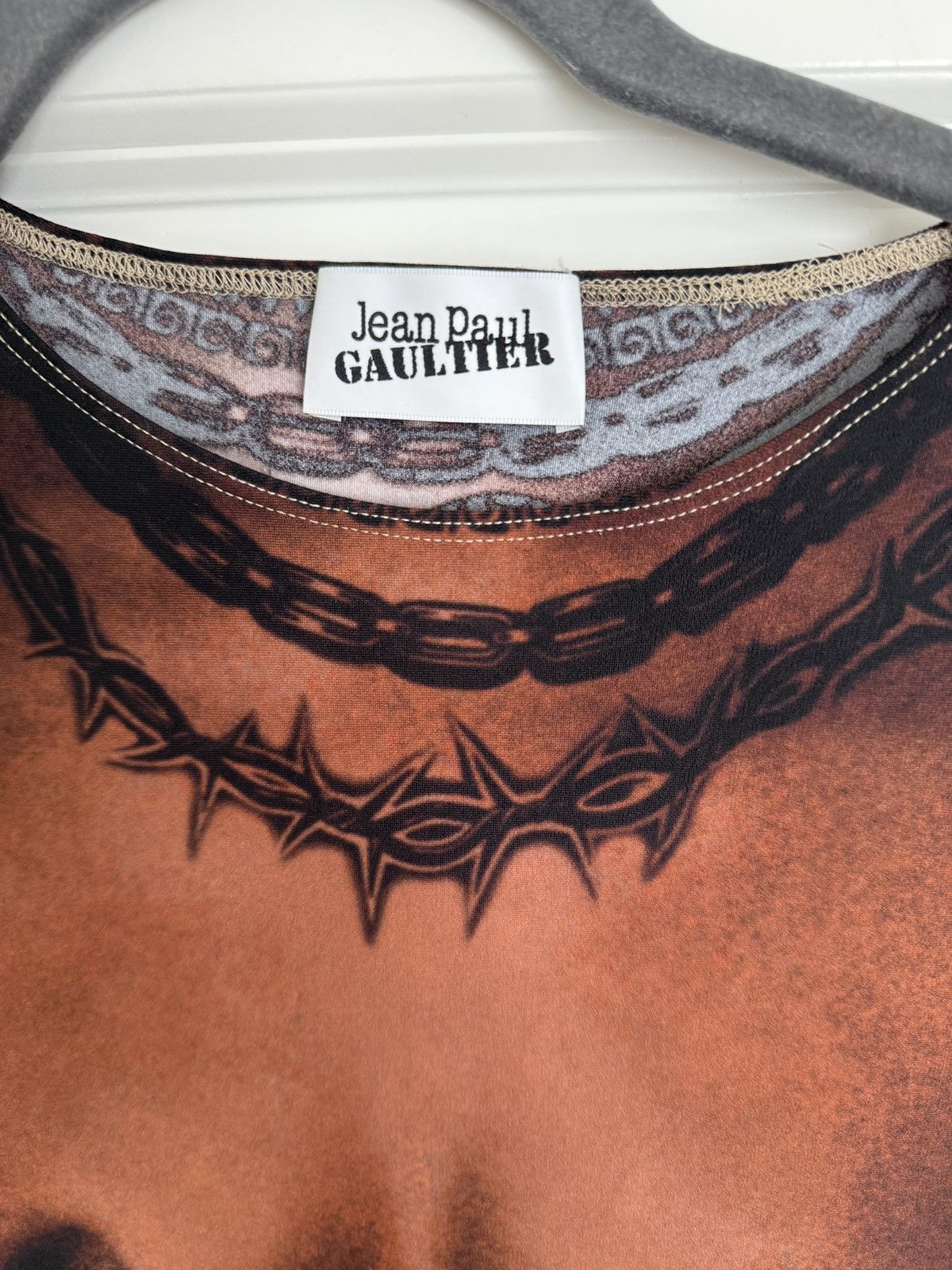Jean Paul Gaultier Jean Paul Gautier The Long Ebony Body Tattoo Dress Dark Nude Size S / US 4 / IT 40 - 6 Thumbnail