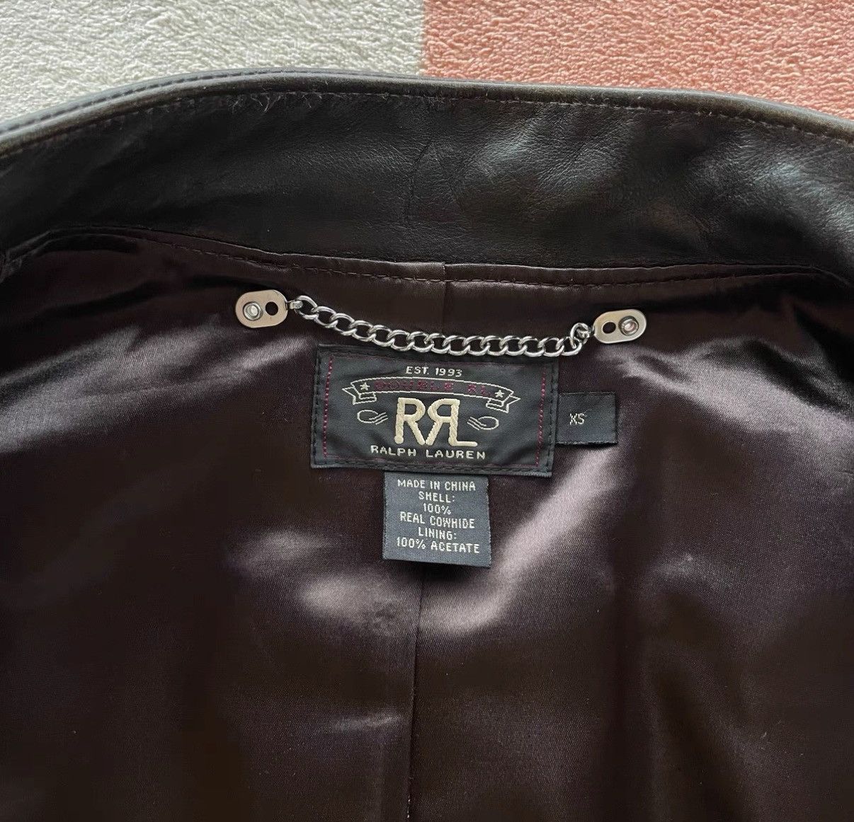Ralph Lauren RRL Ralph Lauren J100 Leather Jacket - Chain Version K22 Size US XS / EU 42 / 0 - 5 Thumbnail