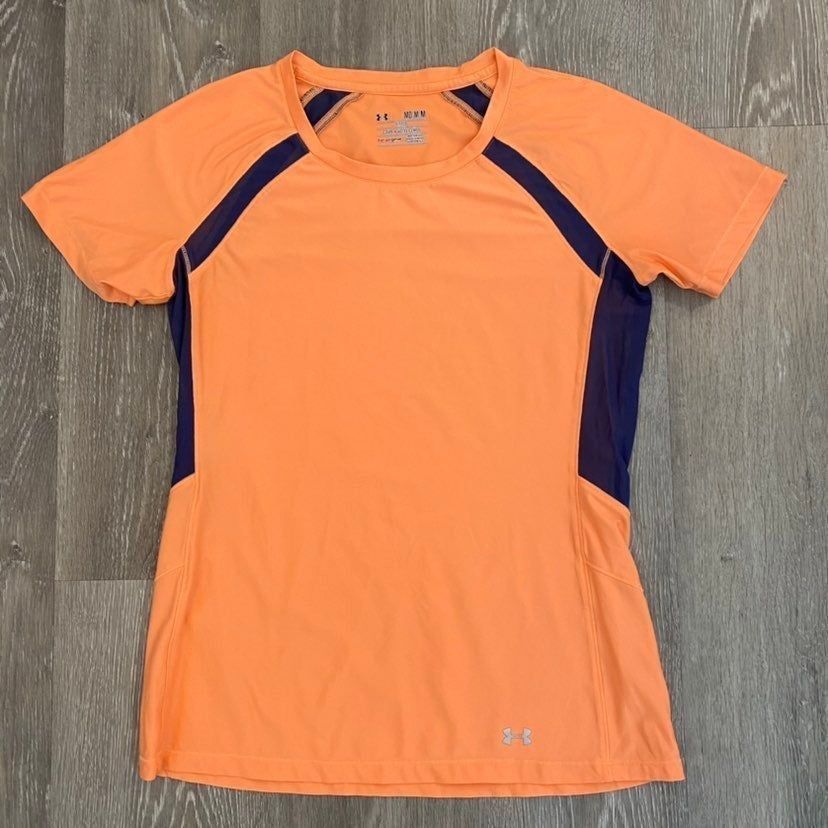 Under Armour Under Armour Orange Athletic Tee Women Medium (G-32) Workout Size M / US 6-8 / IT 42-44 - 1 Thumbnail