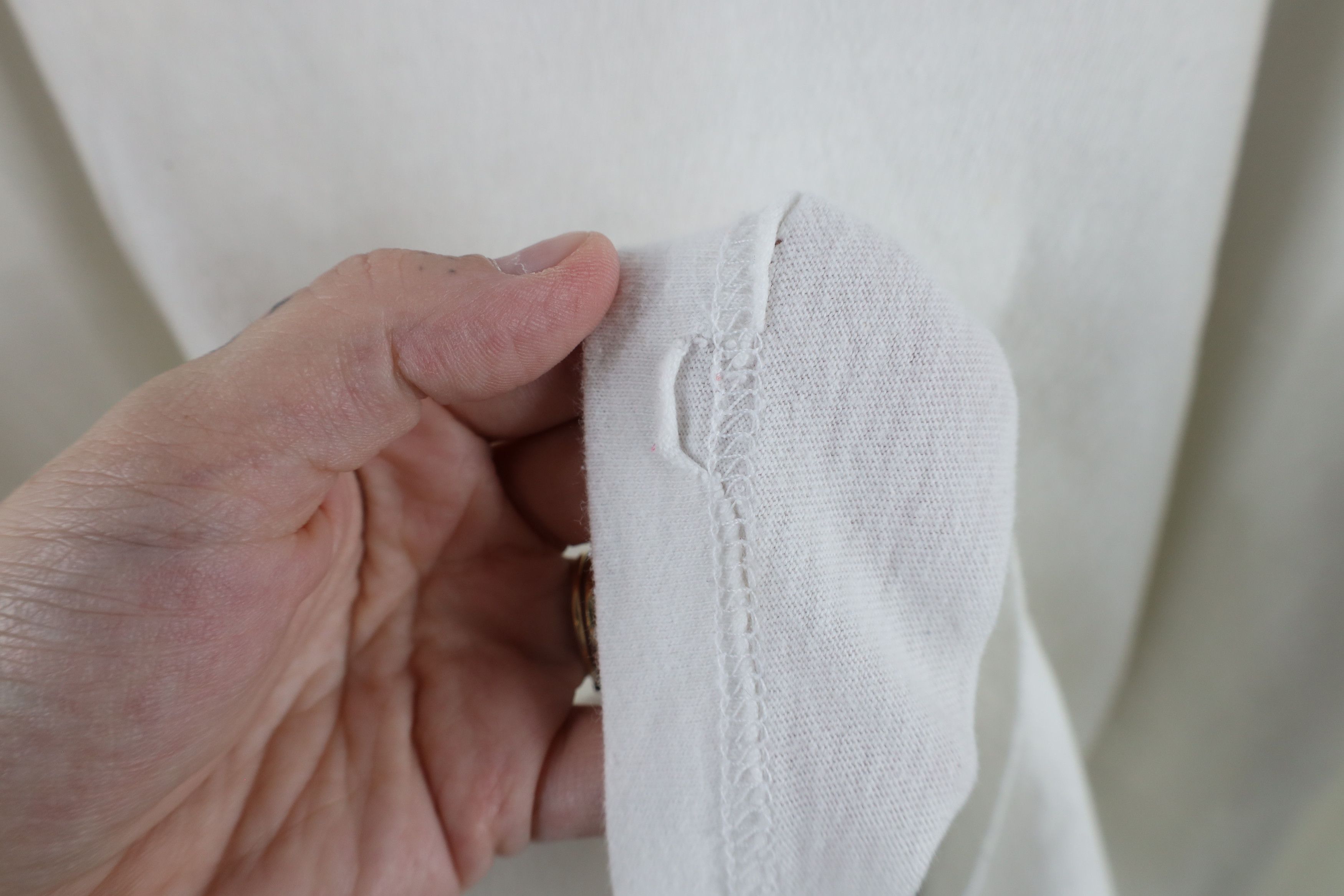 Vintage Vintage 90s Streetwear Long Sleeve T-Shirt White Cotton Size US XL / EU 56 / 4 - 5 Thumbnail