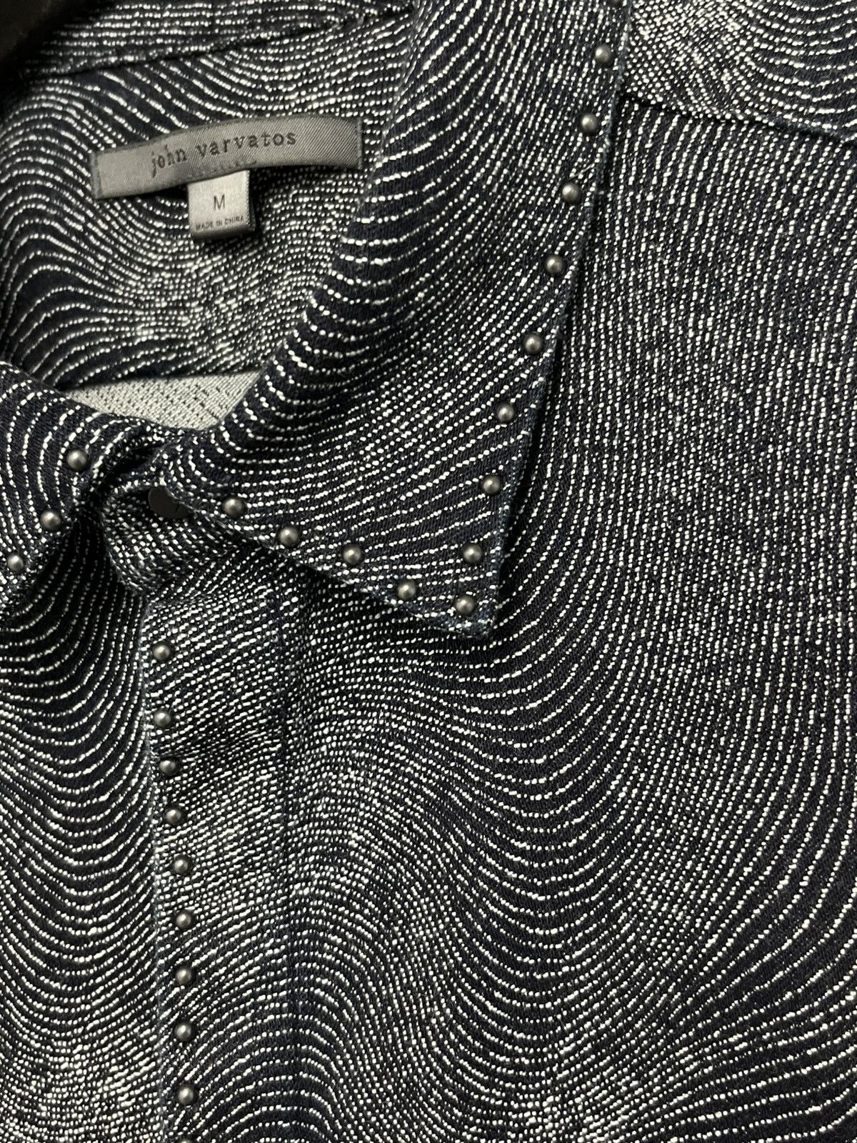 John Varvatos studded Japanese denim Jase Shirt. Medium Size US M / EU 48-50 / 2 - 11 Thumbnail