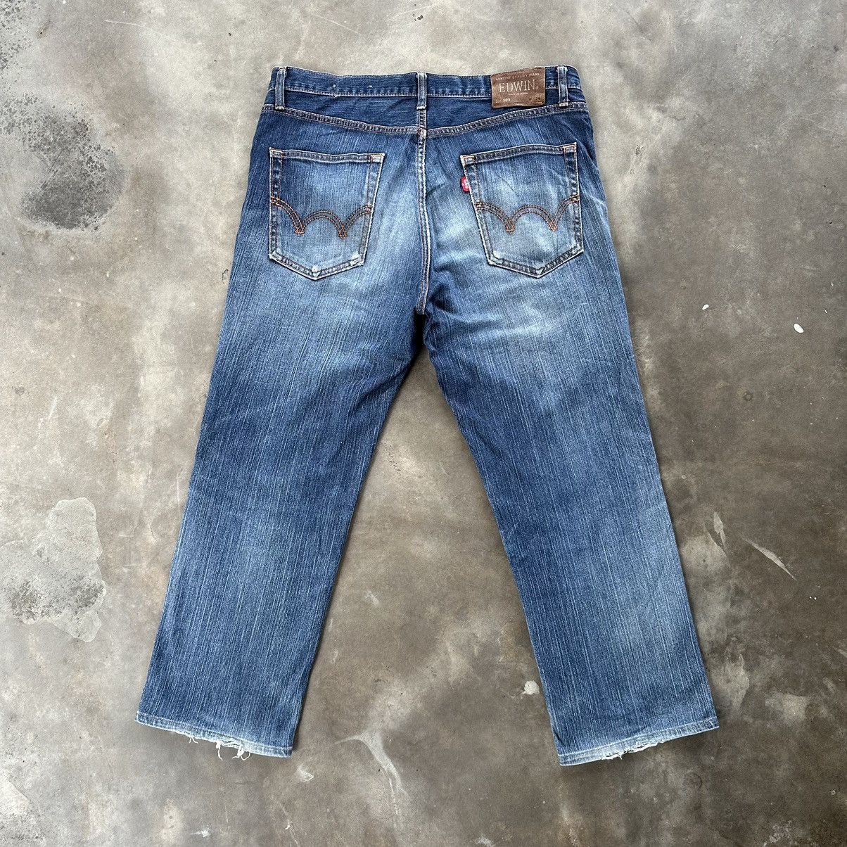 Japanese Brand Vintage Edwin Raw Faded Denim Jean Made In Japan Size 36 Size US 36 / EU 52 - 10 Thumbnail