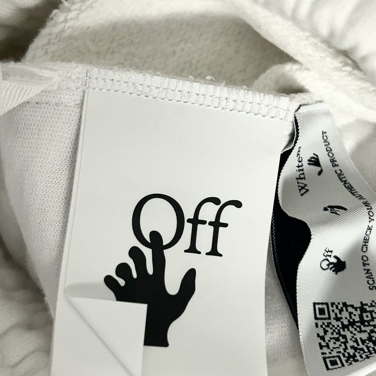 Off-White New Off-White Diagonal Stripe Sweatpants White Mens Size XL Size US 36 / EU 52 - 6 Thumbnail