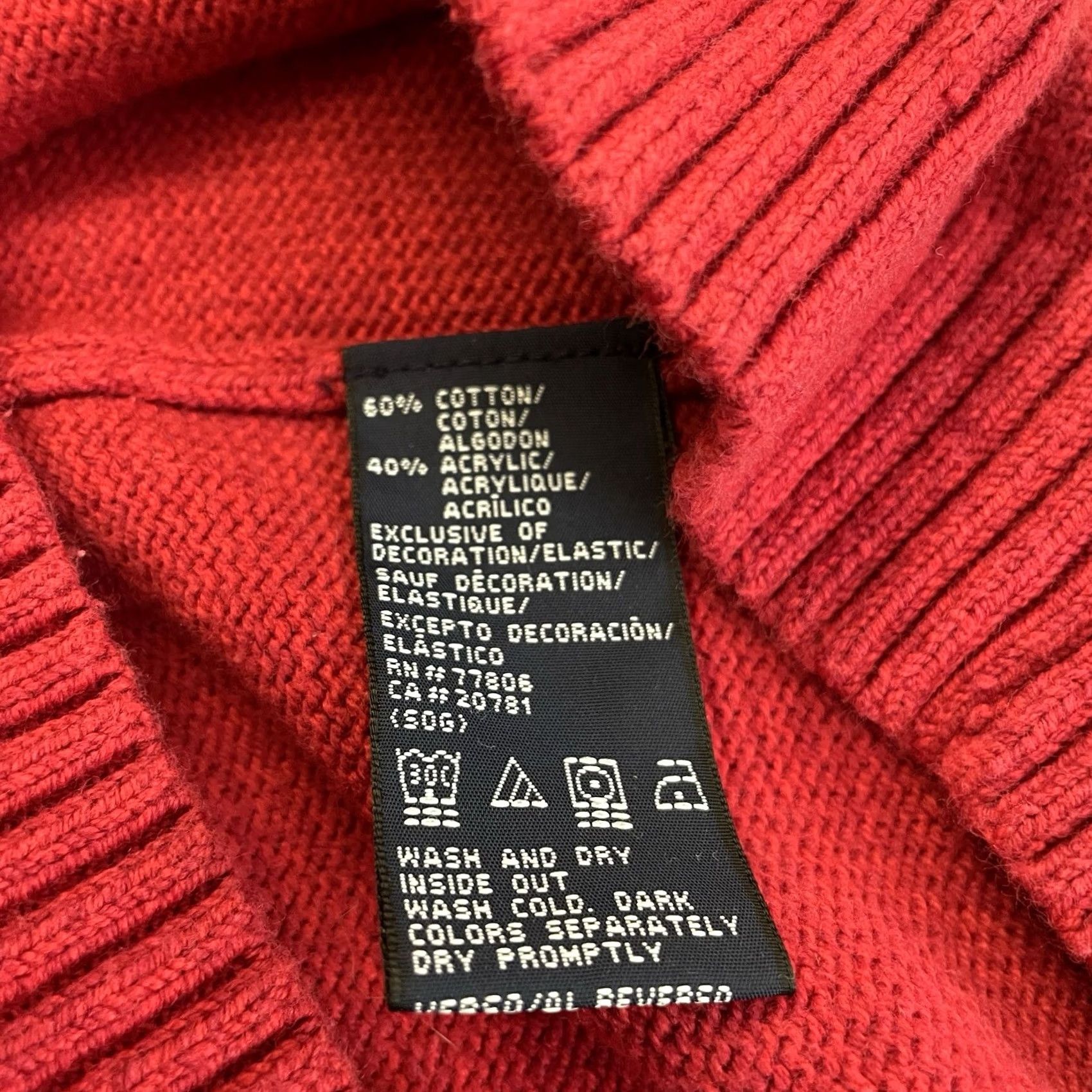Tommy Hilfiger VINTAGE Tommy Hilfiger Sweater Adult XL Red Knit Pullover Logo Mens Size US XL / EU 56 / 4 - 6 Thumbnail