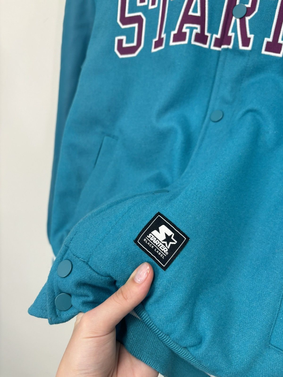 Starter Starter Black Label Men’s Blue Wool Varsity Bomber Jacket Size US S / EU 44-46 / 1 - 7 Thumbnail