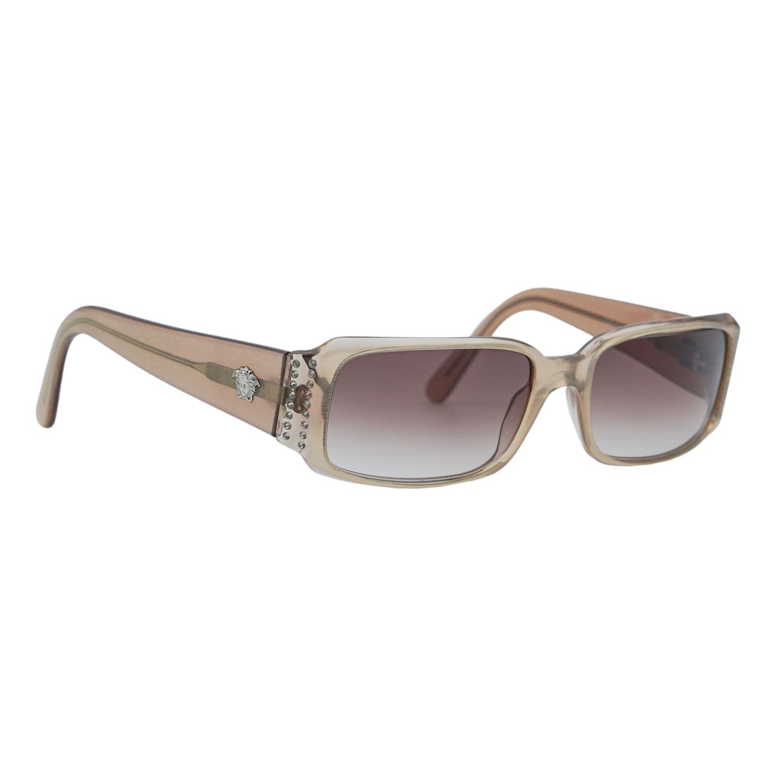 Versace Versace MOD 4041 Medusa Logo Crystal Rectangular Sunglasses Size ONE SIZE - 1 Thumbnail