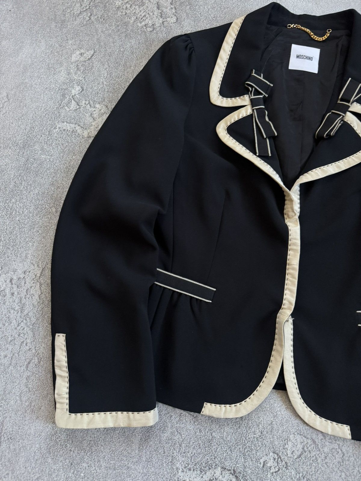 Moschino Moschino USA12/I46/F42 black blazer luxury jacket italy 🇮🇹 Size XL / US 12-14 / IT 48-50 - 3 Thumbnail