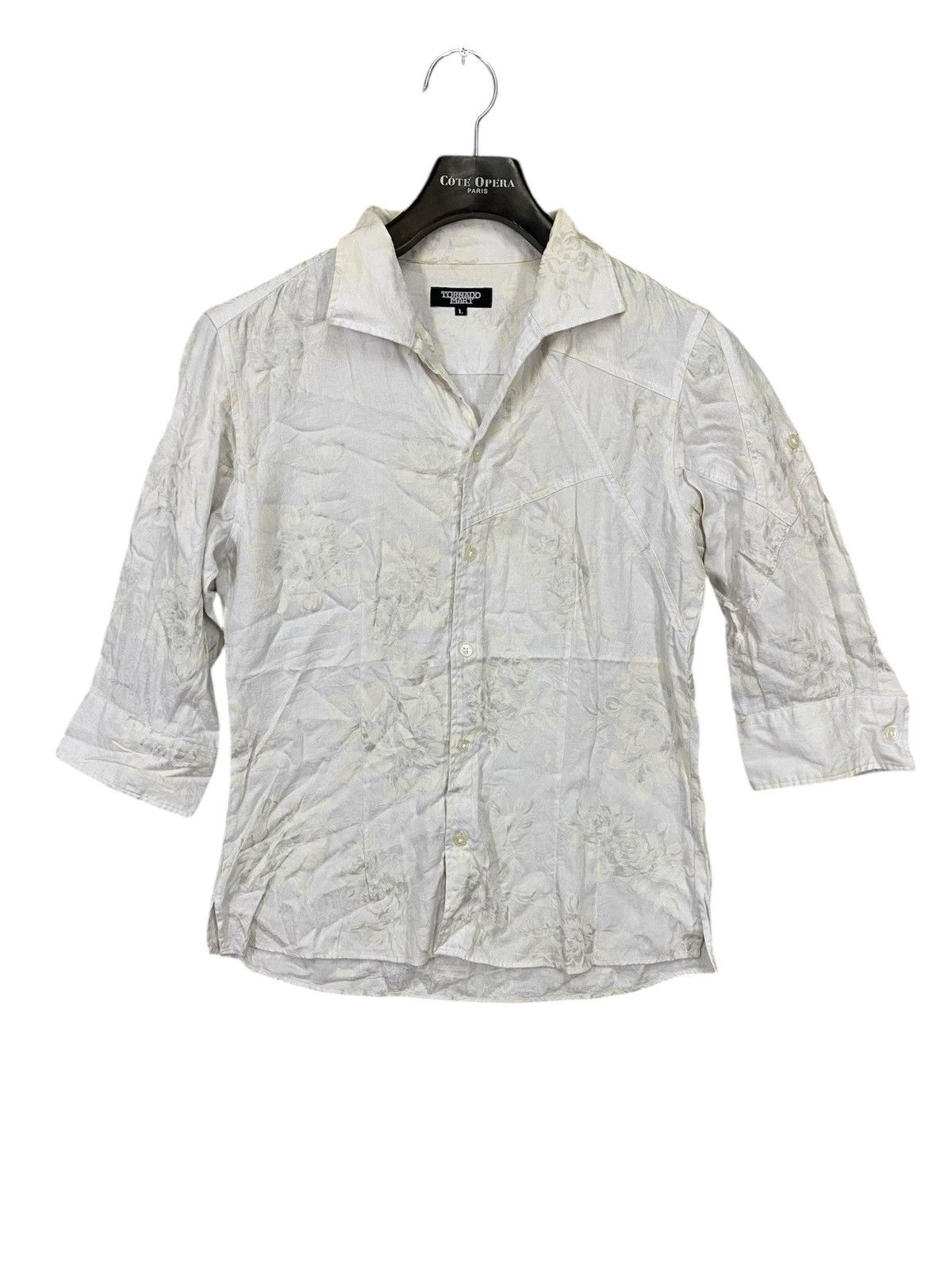 トップス Tornado mart flower wrinkled shirt emo Tornado mart flower wrinkled shirt emo