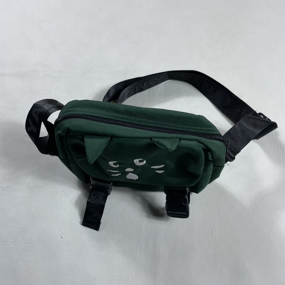 Ne-Net Ne-Net Nya Cat Green Canvas Crossbody Bag Size ONE SIZE - 4 Thumbnail