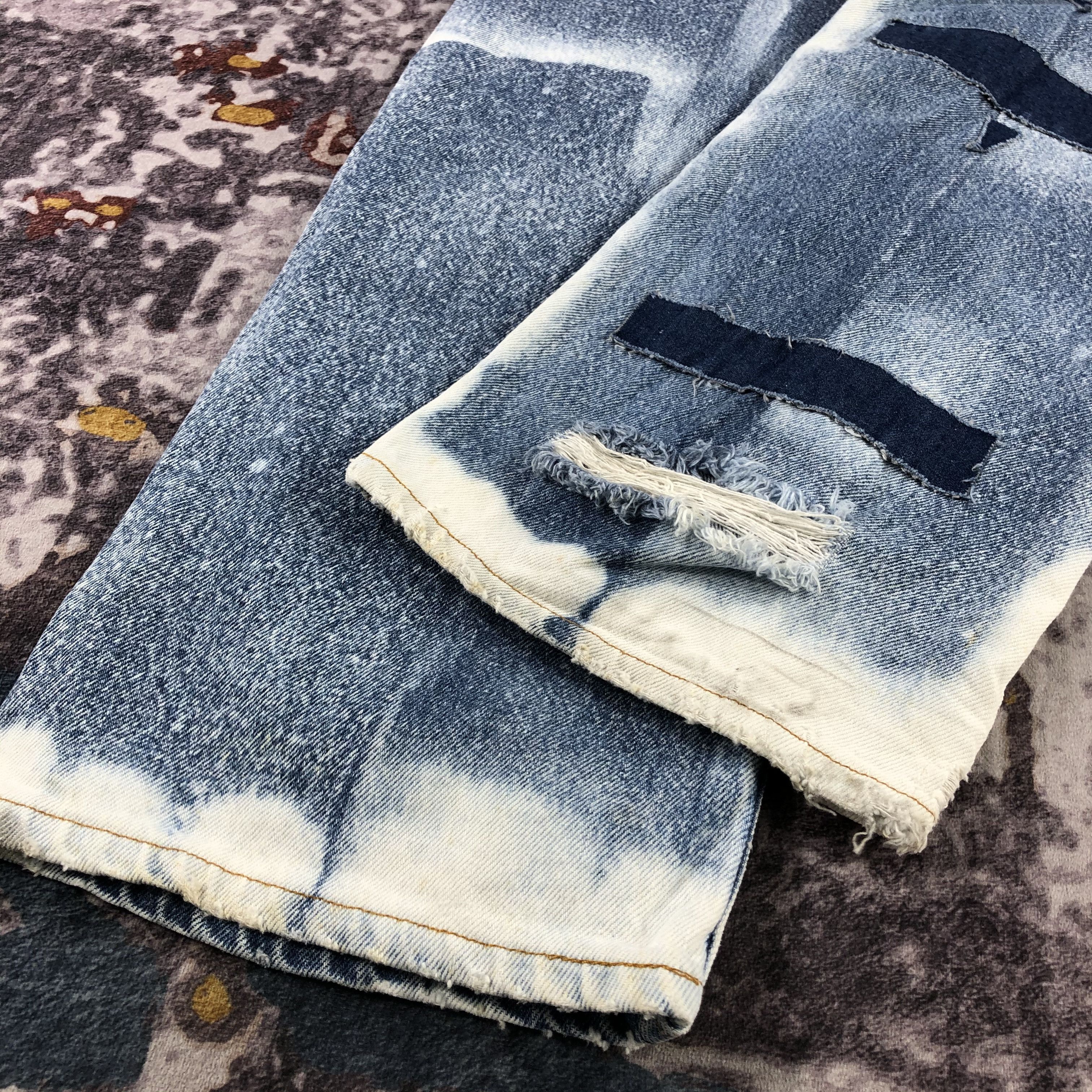 Levi's × Vintage 80s Vintage Bleached Levis 501 Jeans-JM3034 Size US 35 - 4 Thumbnail