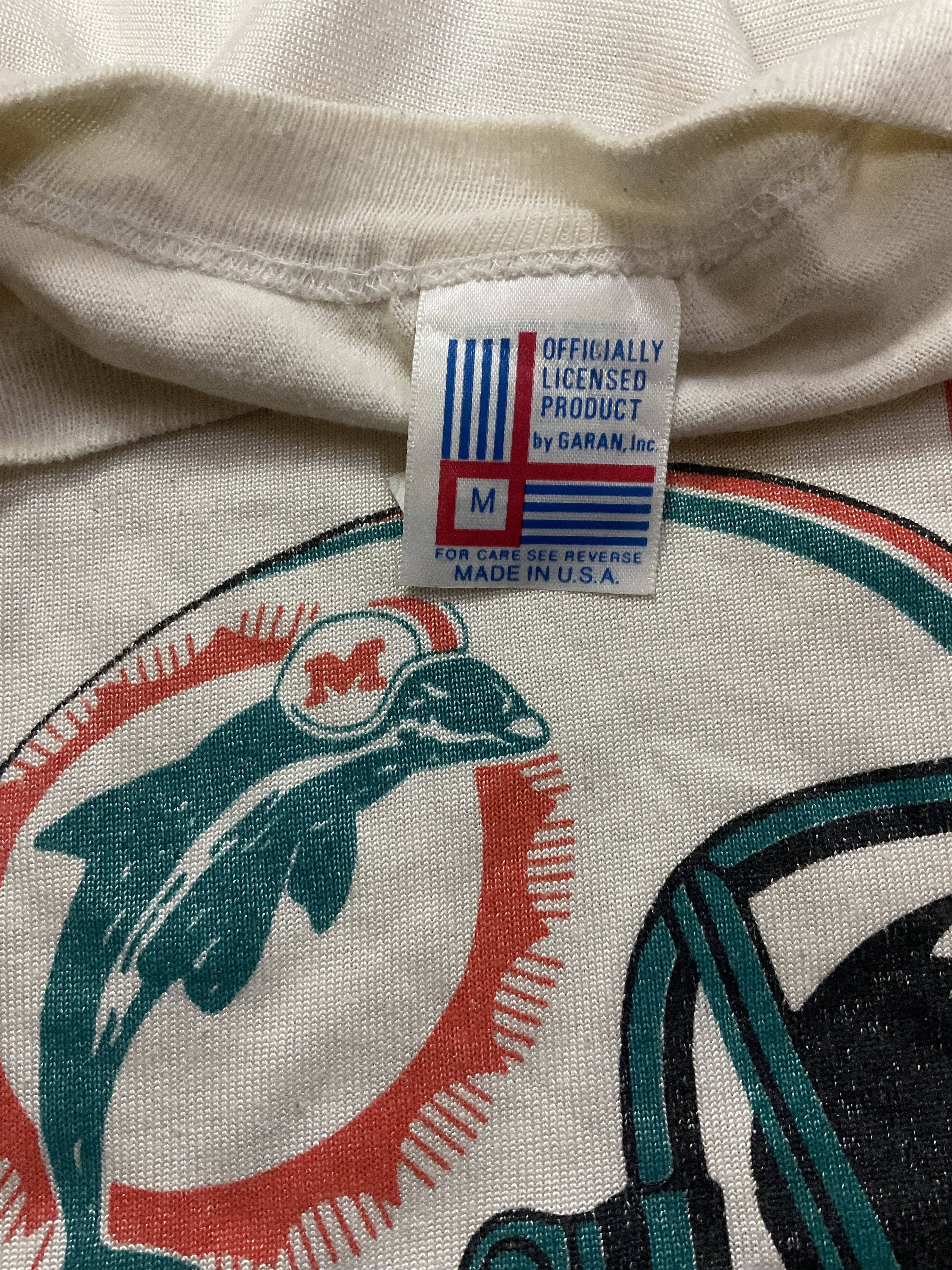NFL Vintage 90s Miami Dolphins Raglan Tshirt V-Neck 3/4 Sleeve Size US M / EU 48-50 / 2 - 6 Thumbnail