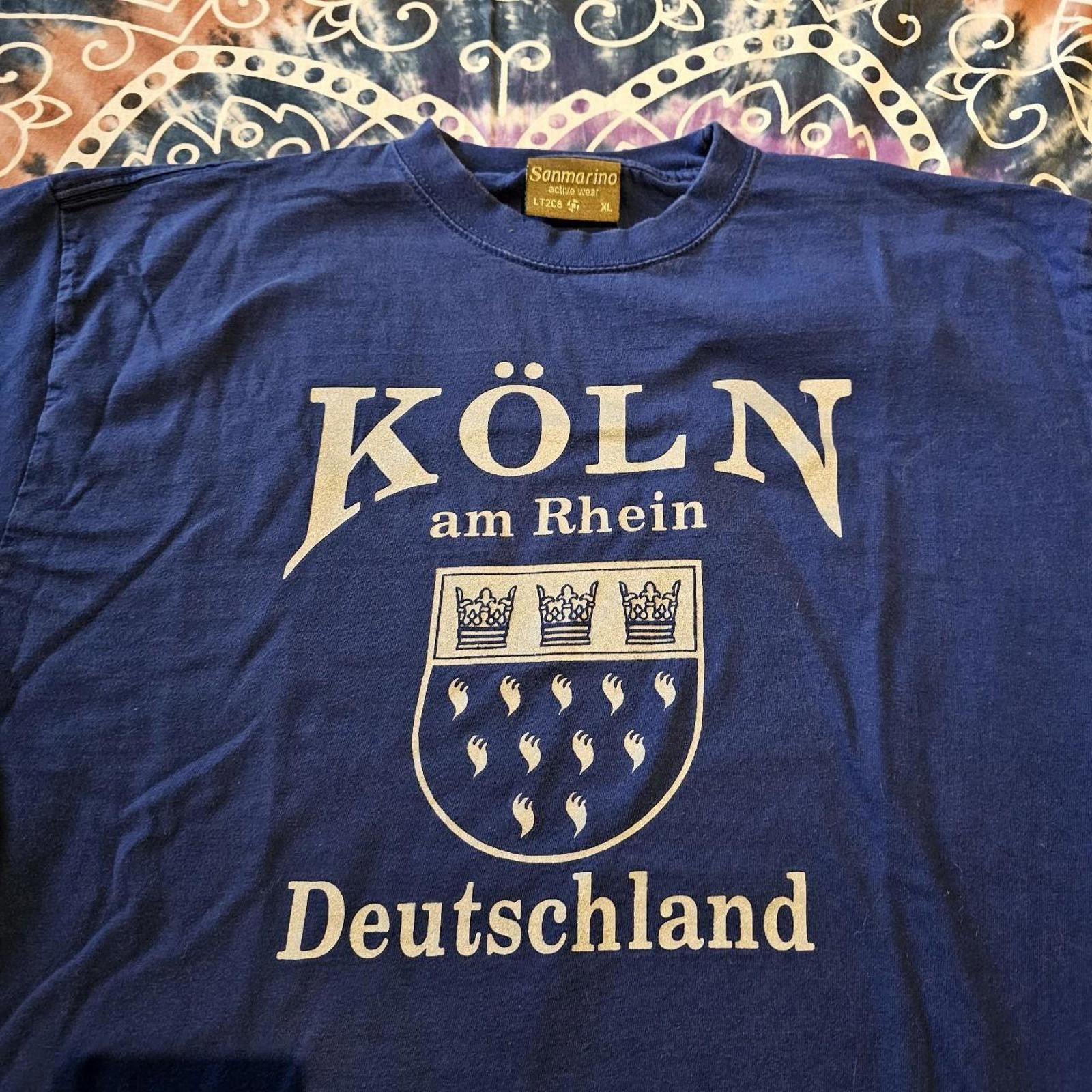 Designer Koln Deutschland XL Blue T-shirt Size US XL / EU 56 / 4 - 2 Thumbnail