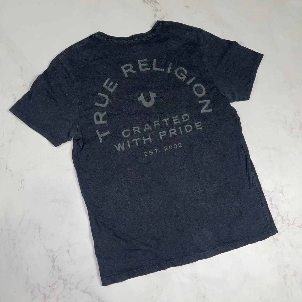 True Religion Vintage True Religion Faded T Shirt Hype Y2K Black M Size Size US M / EU 48-50 / 2 - 7 Thumbnail