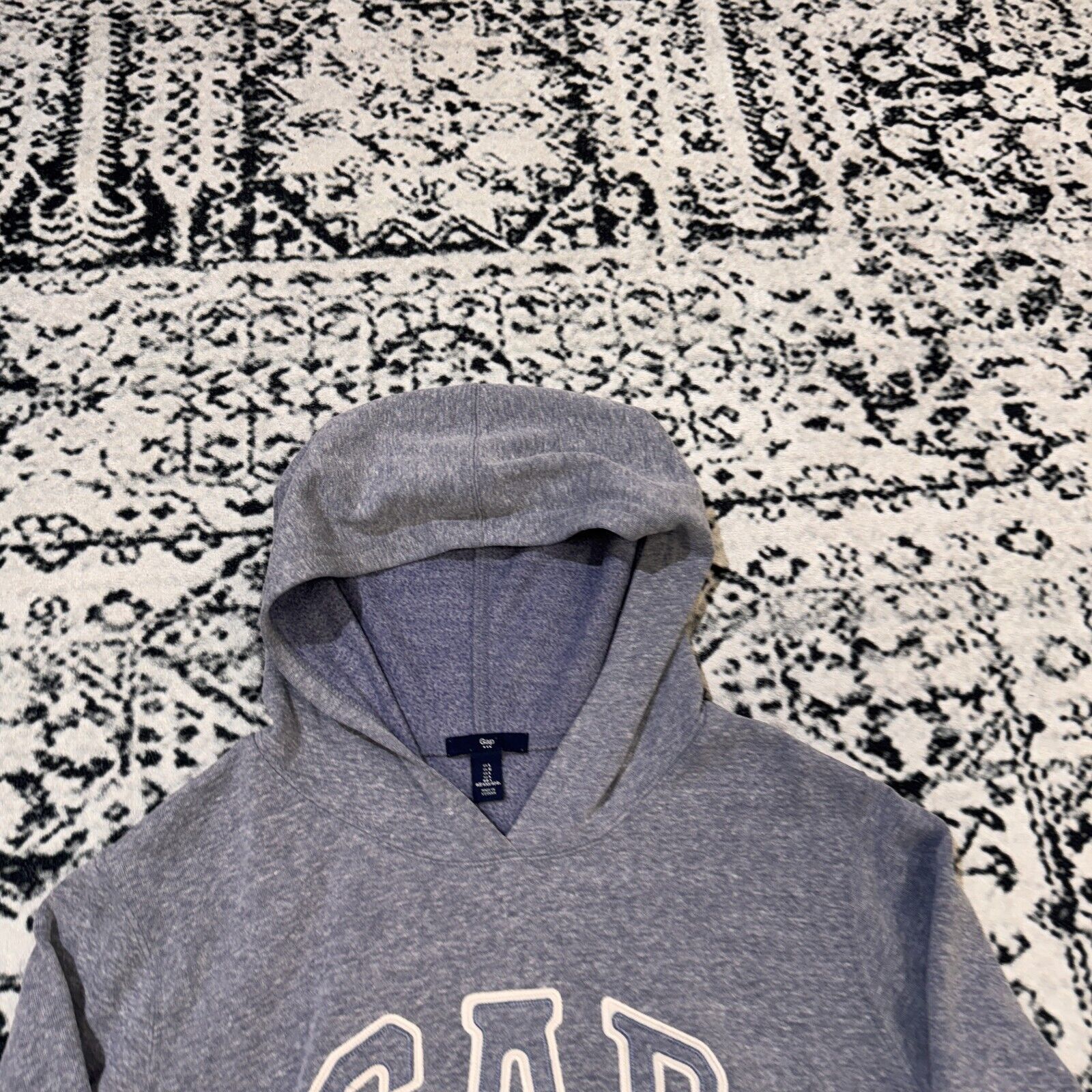 Gap × Vintage Vintage Gap Unisex Gray Cotton Hoodie Size L Y2K 90s Size US L / EU 52-54 / 3 - 6 Thumbnail