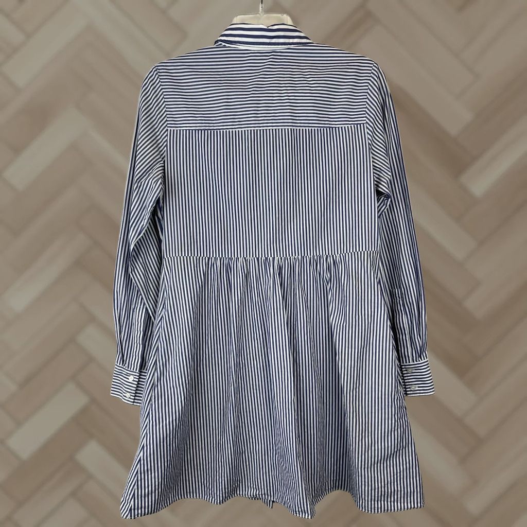 Tanya Taylor Tanya Taylor Shirt Dress Womens Cotton Blend Embroidered Eyelet Short Sleeve A-Line Casual Navy Nautical White 2 Mens? Size XS / US 0-2 / IT 36-38 - 1 Thumbnail