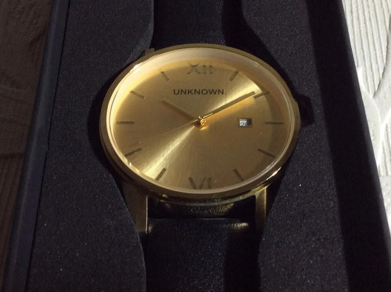 Designer Unknown gold dial black leather strap watch Size ONE SIZE - 12 Thumbnail