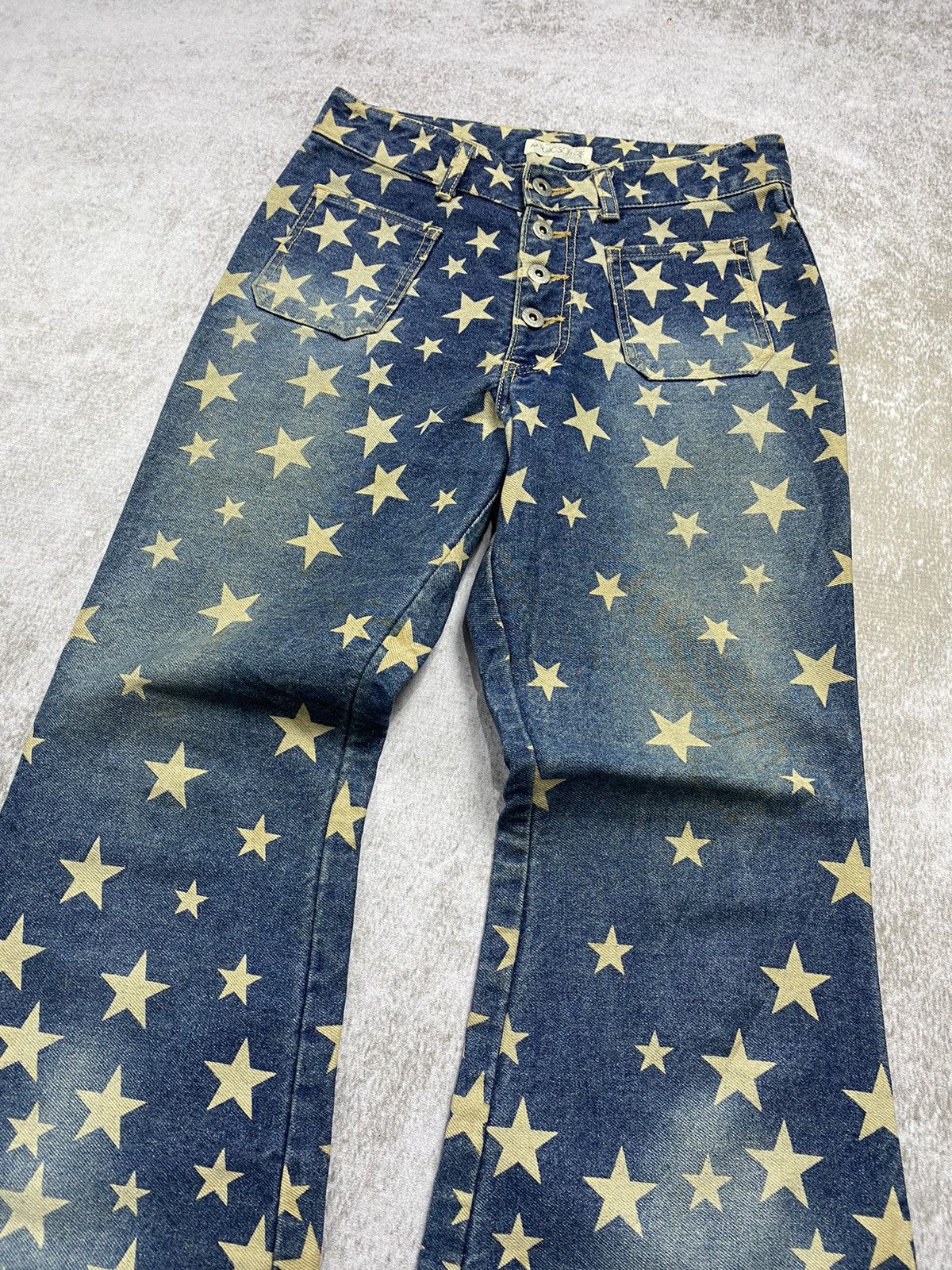 Hysteric Glamour × Japanese Brand × KMRii 2000s Magic Square Super Flared Hysteric Hagi style Size US 28 / EU 44 - 3 Thumbnail