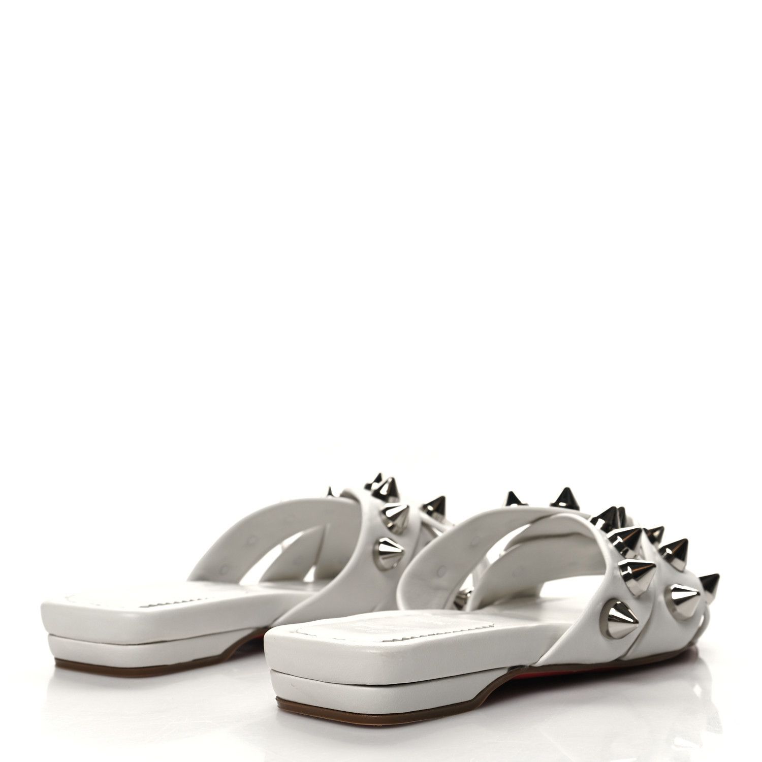 Christian Louboutin o1s1wg110924 Miss Spika Slide in White Size US 6 / IT 36 - 2 Thumbnail