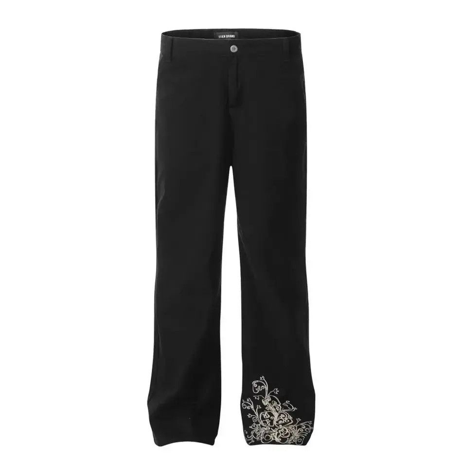 Japanese Brand Retro casual straight leg embroidered jeans Size US 32 / EU 48 - 6 Thumbnail