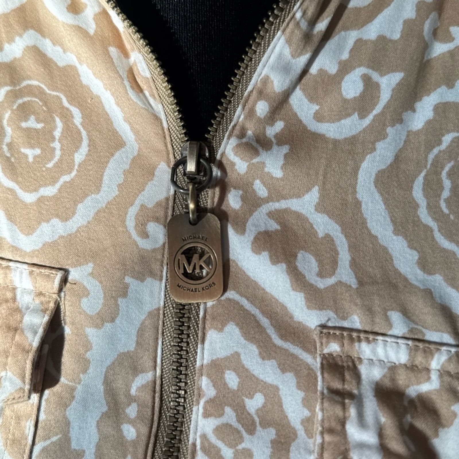 Other Michael Kors Women Zip-up Blouse beige nude and white Size S / US 4 / IT 40 - 2 Thumbnail