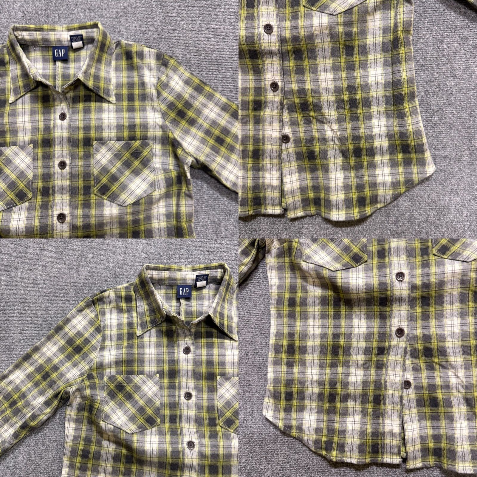 Gap VINTAGE Gap Plaid Flannel Shirt Womens M Long-sleeve Green Striped 90s Y2K Mens Womens Size M / US 6-8 / IT 42-44 - 8 Thumbnail