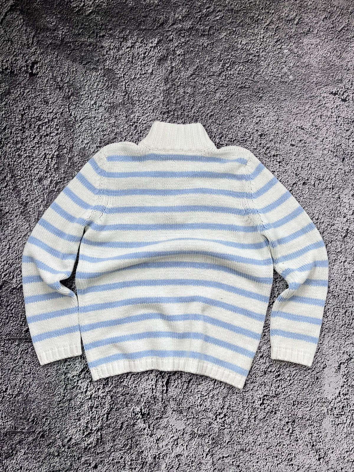 Bogner Vintage Bogner zip soft striped sweater luxury Size S / US 4 / IT 40 - 10 Thumbnail