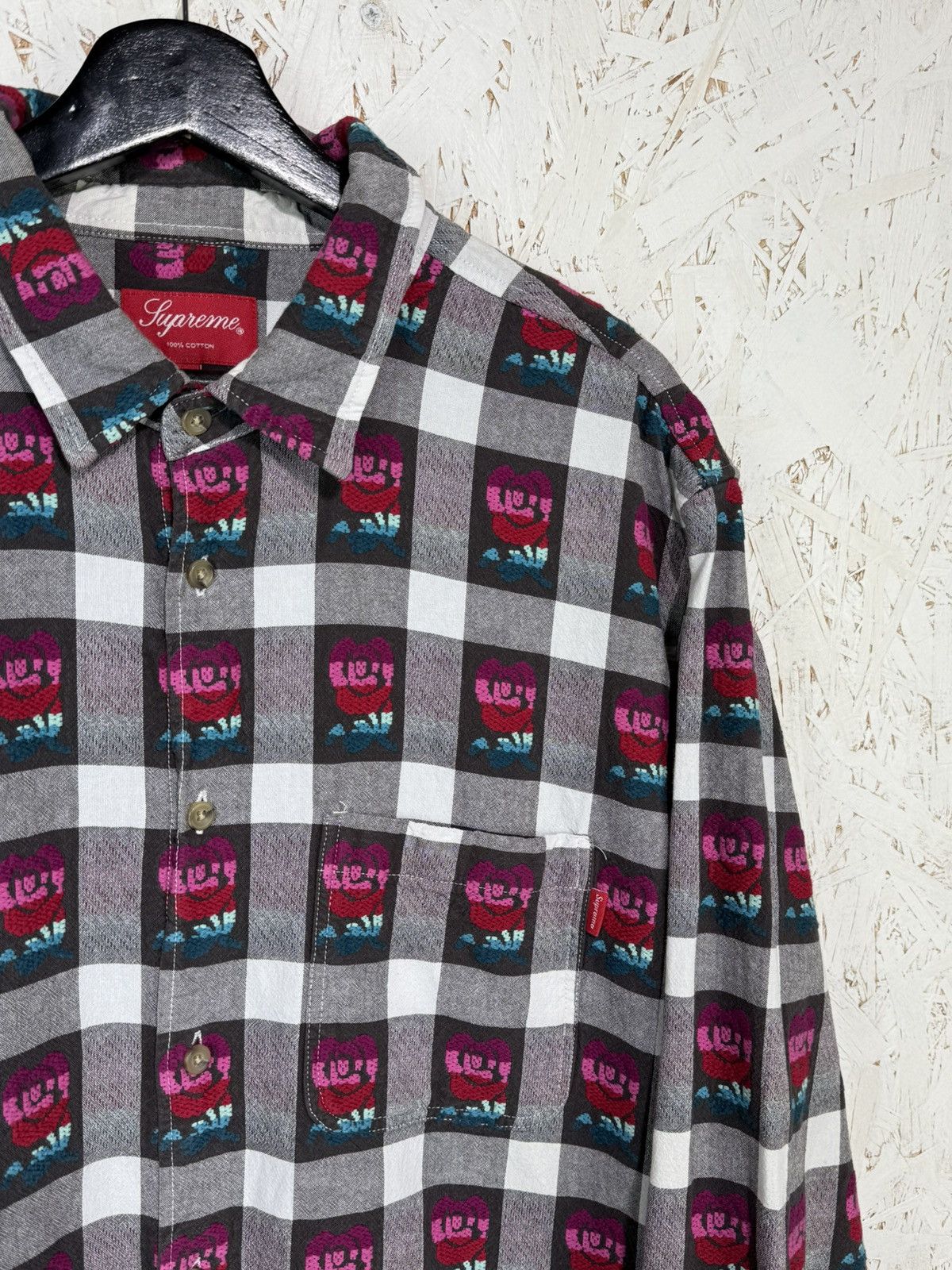 Supreme Supreme Rose Buffalo Plaid Shirt SS19 Long Sleeve Size L Size US L / EU 52-54 / 3 - 2 Thumbnail