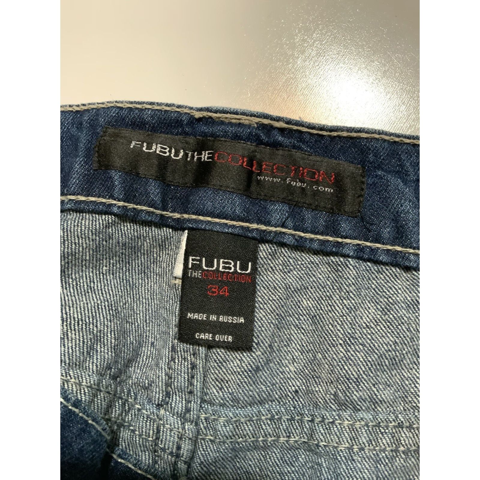 Fubu VINTAGE FUBU The Collection Utility Carpenter Baggy Denim Jeans 34 Mens 90s 2000s Y2K Blue Denim Loose Fit 33in Inseam Size US 34 / EU 50 - 6 Thumbnail