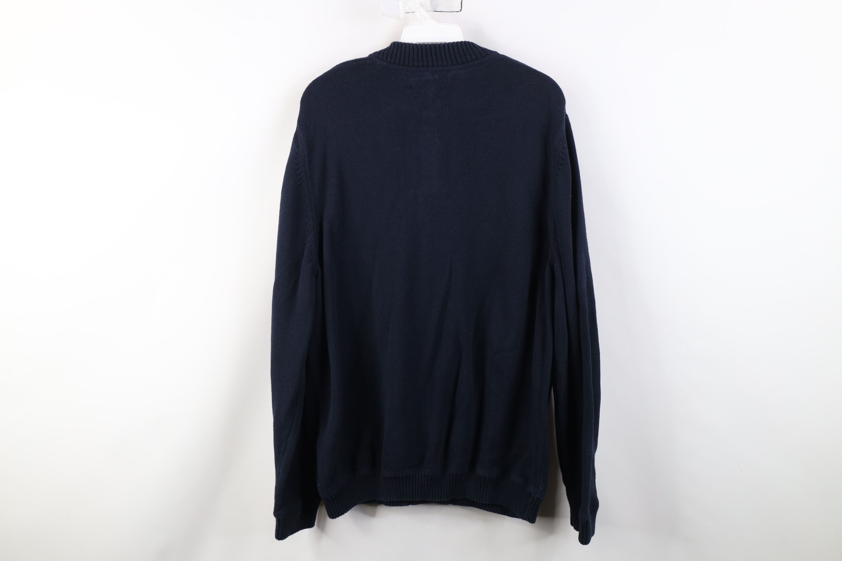 Eddie Bauer Vintage Y2K Eddie Bauer Cotton Knit Henley Sweater Blue Size US L / EU 52-54 / 3 - 11 Thumbnail