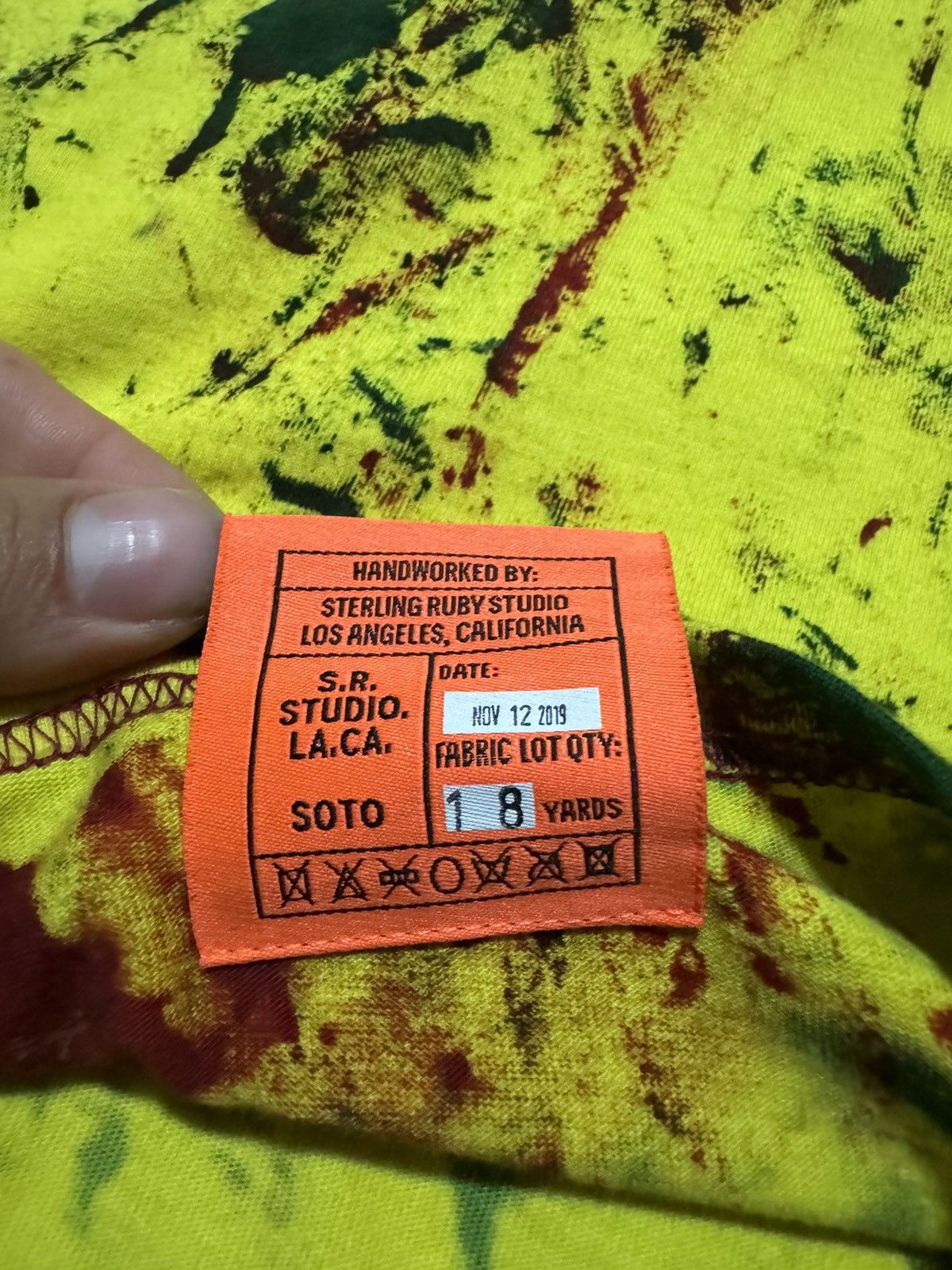Sterling Ruby SR Studios Yellow Hand Dyed Longsleeve Size US S / EU 44-46 / 1 - 7 Thumbnail