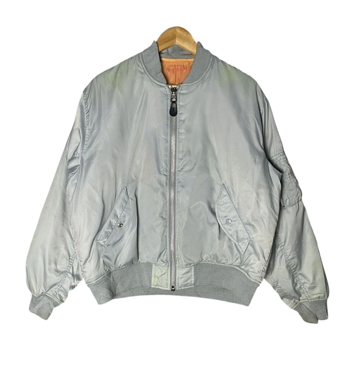 Alpha Industries Rare Ma-1 Military Flyer’s Man USAF Bomber Jacket Size US L / EU 52-54 / 3 - 1 Thumbnail