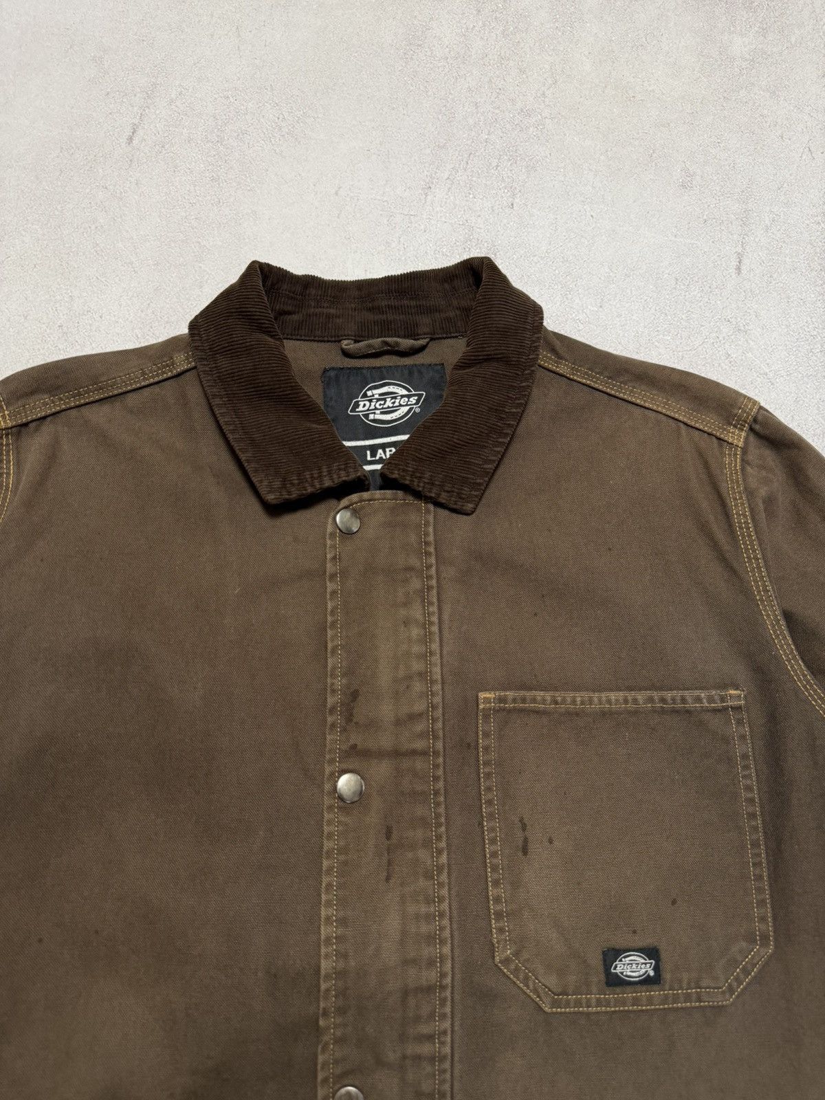 Dickies × Vintage Vintage Dickies Work Denim Jacket Brown Faded Amazing 90s Size US L / EU 52-54 / 3 - 4 Thumbnail