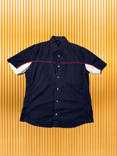 Versace × Vintage Vintage Versace Sport Spellout Button Up Shirt Size US M / EU 48-50 / 2 - 1 Thumbnail