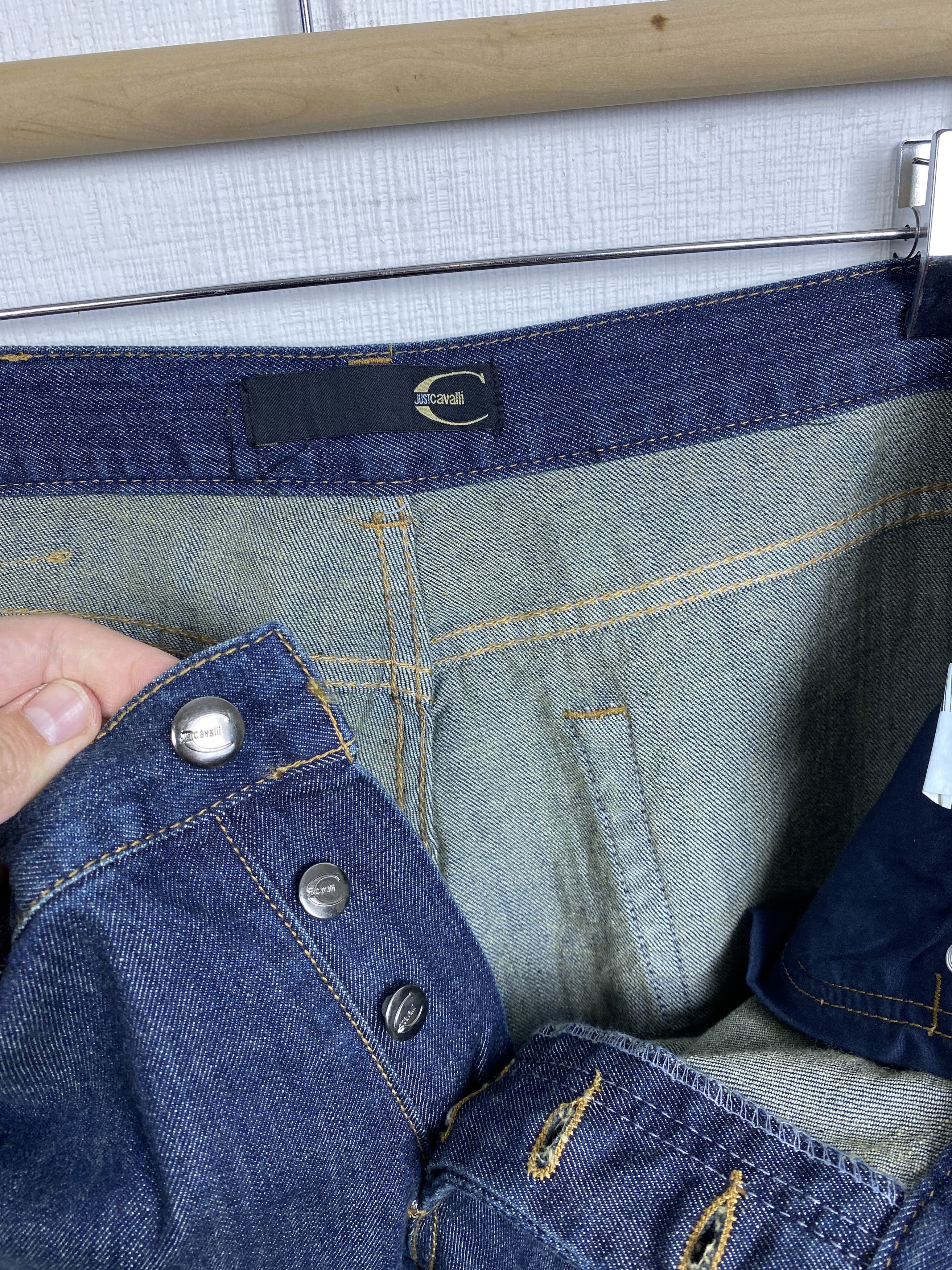 Roberto Cavalli Just Cavalli Denim Jeans Embroidered Logo size 52 Size US 36 / EU 52 - 11 Thumbnail