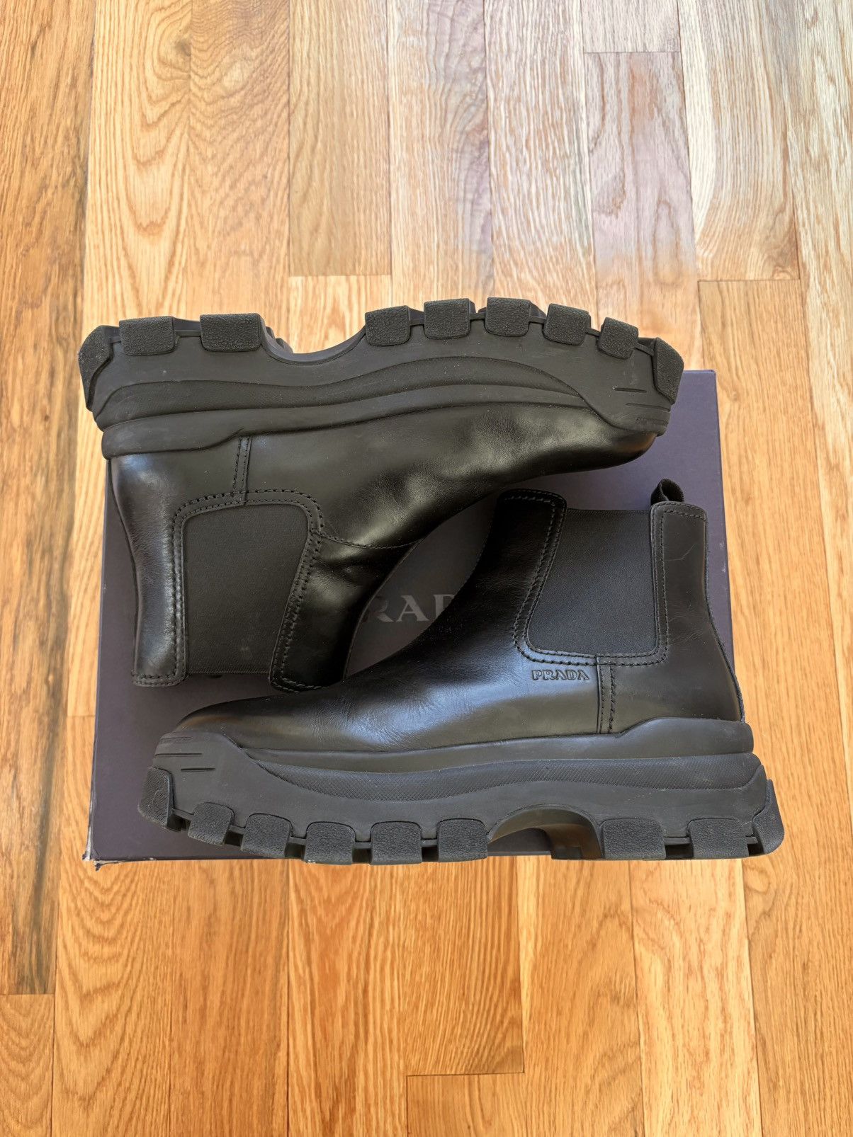 Prada Prada Calzature Uomo 2TG154 Platform Combat Boots UK 9 US 10 Size US 10 / EU 43 - 2 Thumbnail