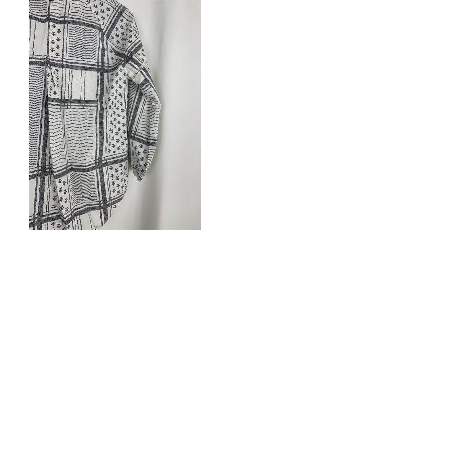 Prana prAna Womens Top Blouse Shirt XS Peasant White Gray 3/4 Sleeve V-Neck Knit Cotton Casual Size XS / US 0-2 / IT 36-38 - 9 Thumbnail