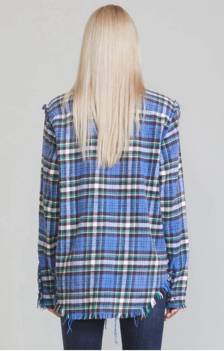 R13 Shredded seam Shirt Blue plaid Small Size S / US 4 / IT 40 - 7 Thumbnail