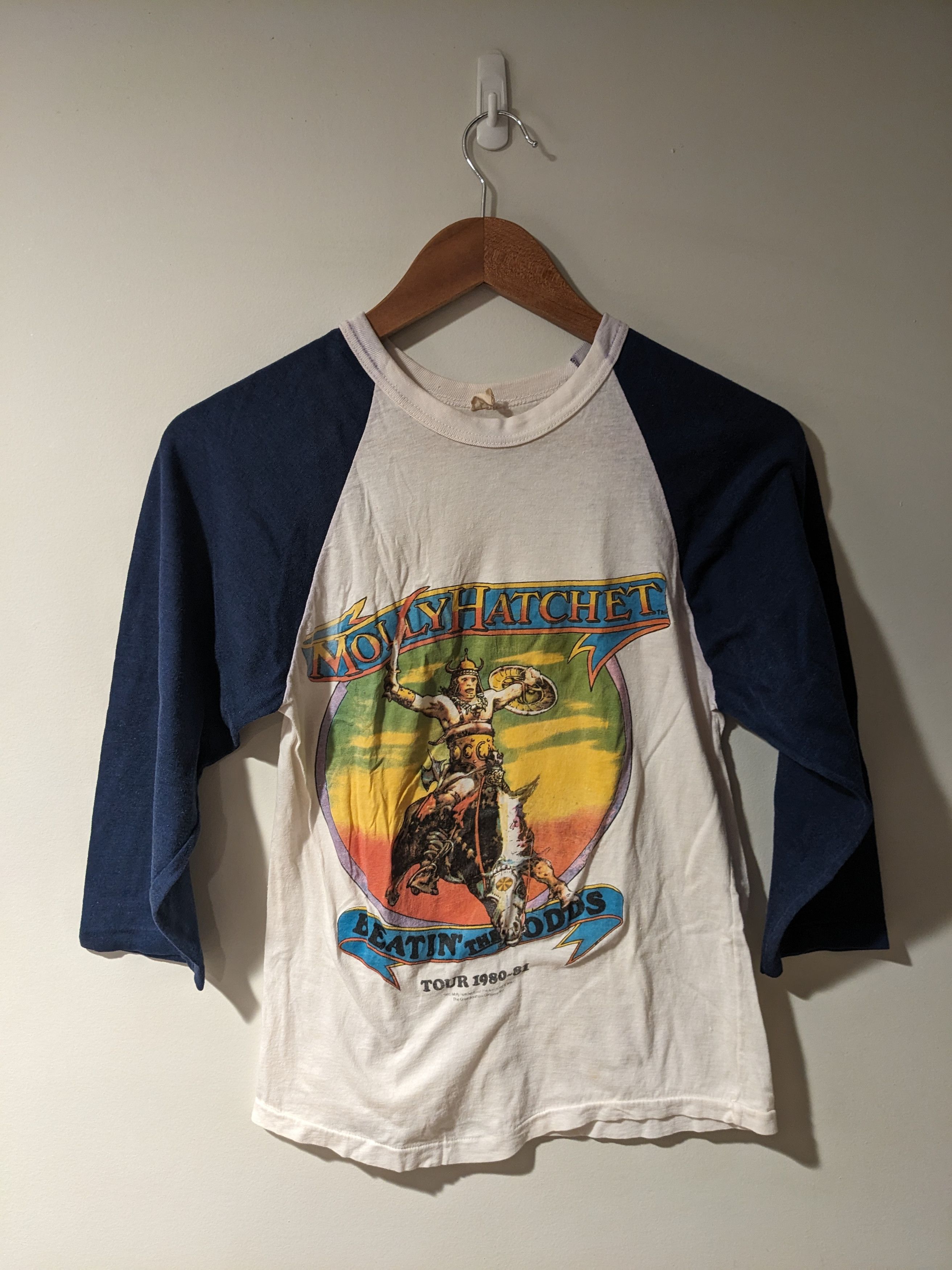 Band Tees × Vintage Vintage 1980 Molly Hatchet Beatin YOUTH Small T-Shirt Size US S / EU 44-46 / 1 - 1 Thumbnail