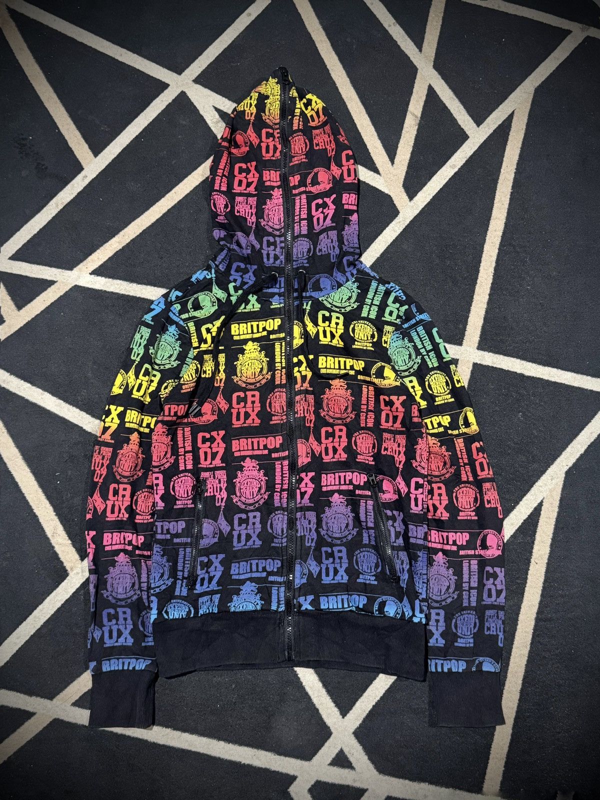 Hysteric Glamour Full Zipper Britpop London By Crux Hoodie Size US S / EU 44-46 / 1 - 2 Thumbnail