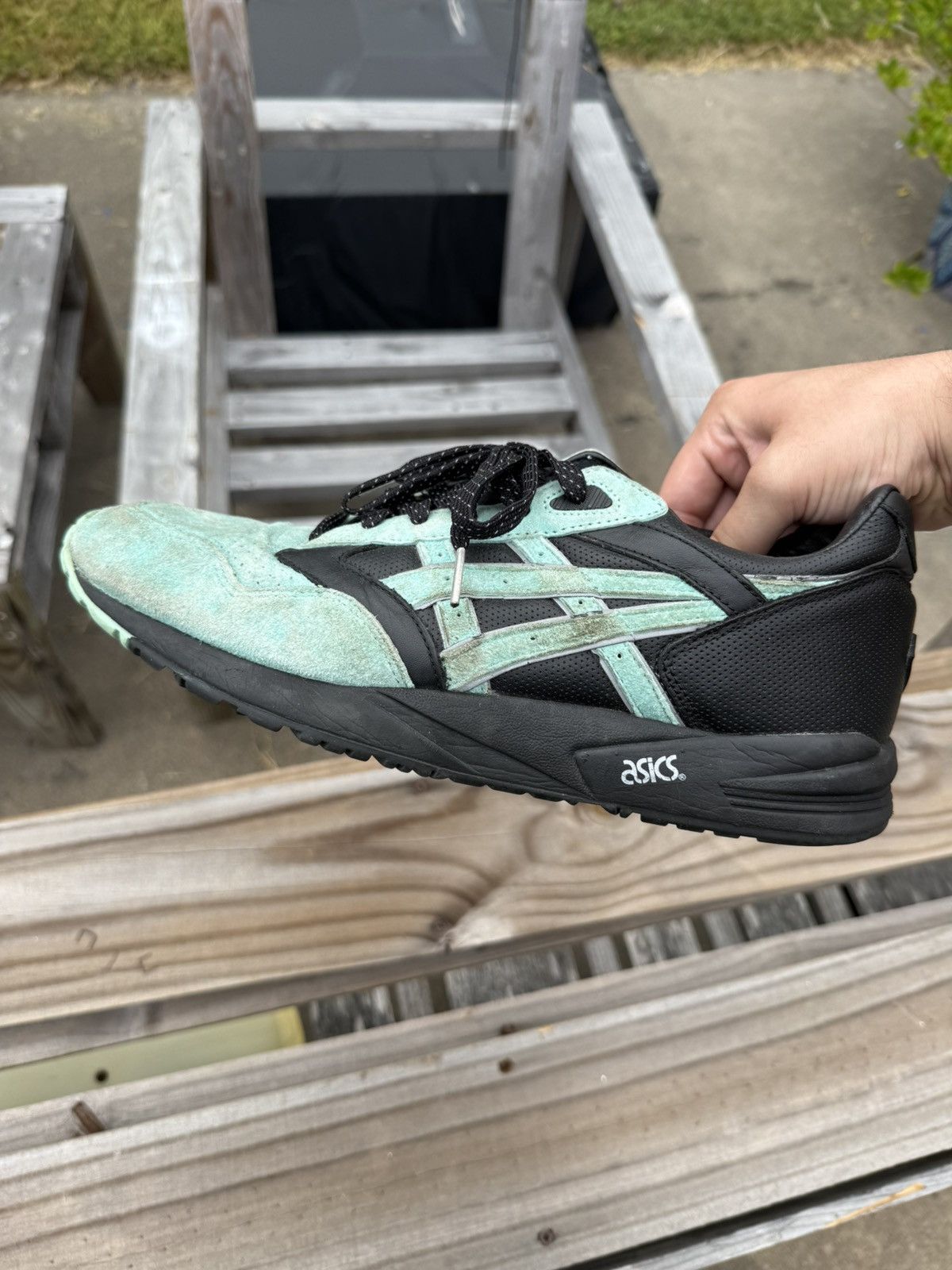 Asics × Kith ASICS Gel-Saga Diamond Supply Co Ronnie Fieg Aqua Blue Black Size US 10 / EU 43 - 2 Thumbnail